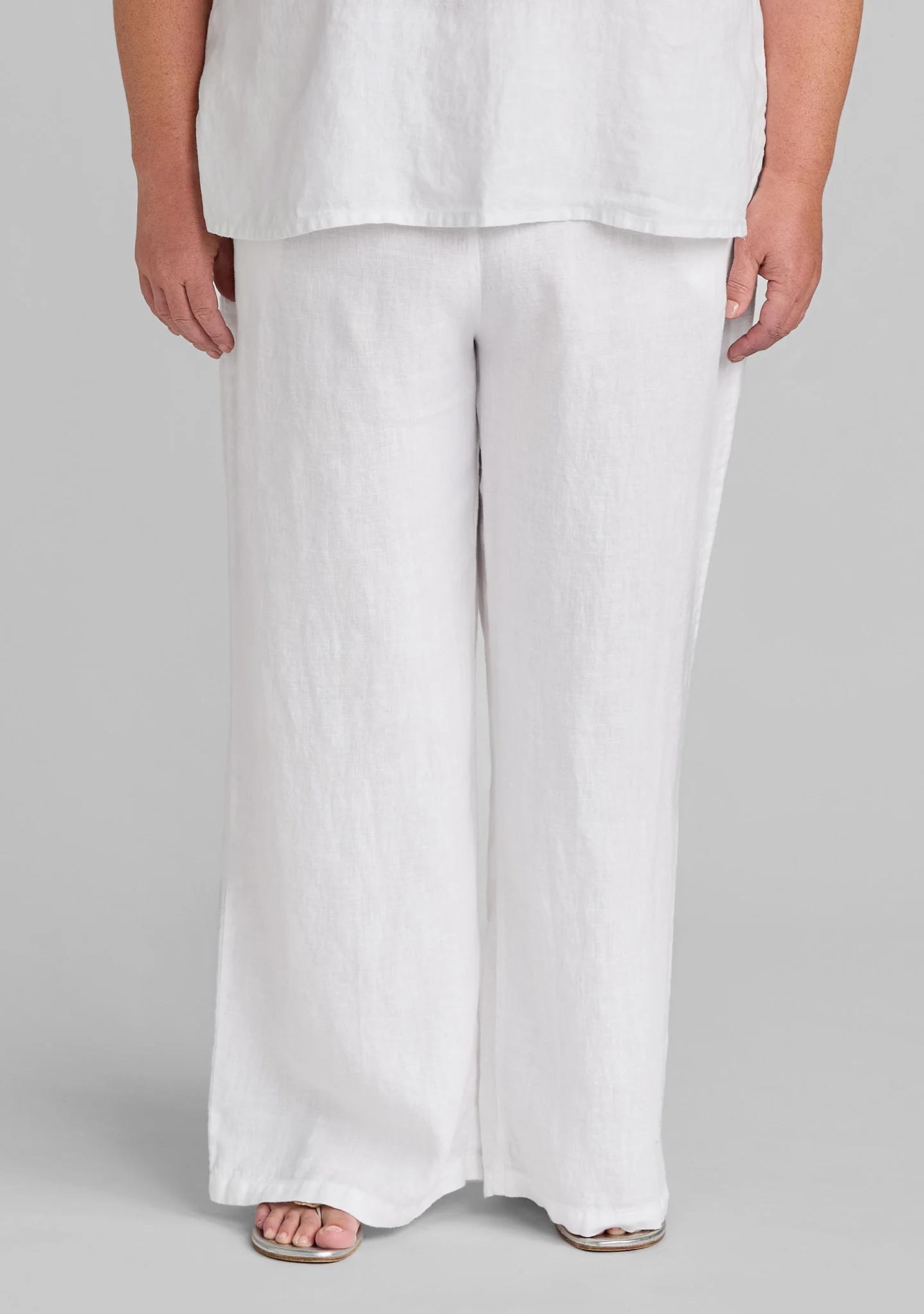 Flowing Pant - Linen Pants With Elastic Waist - Image 12