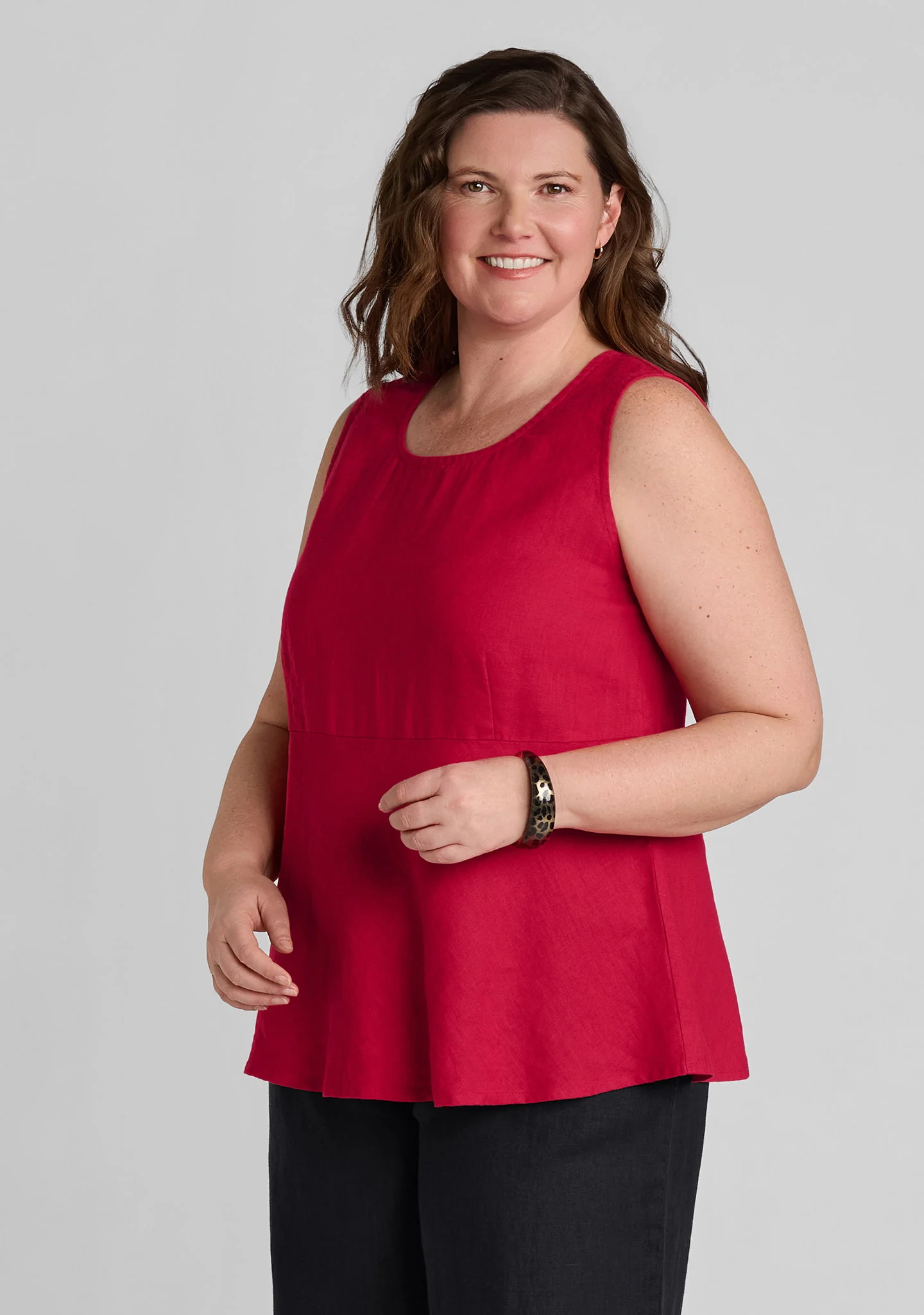 Flowing Tank - Linen Tank Top - Image 3
