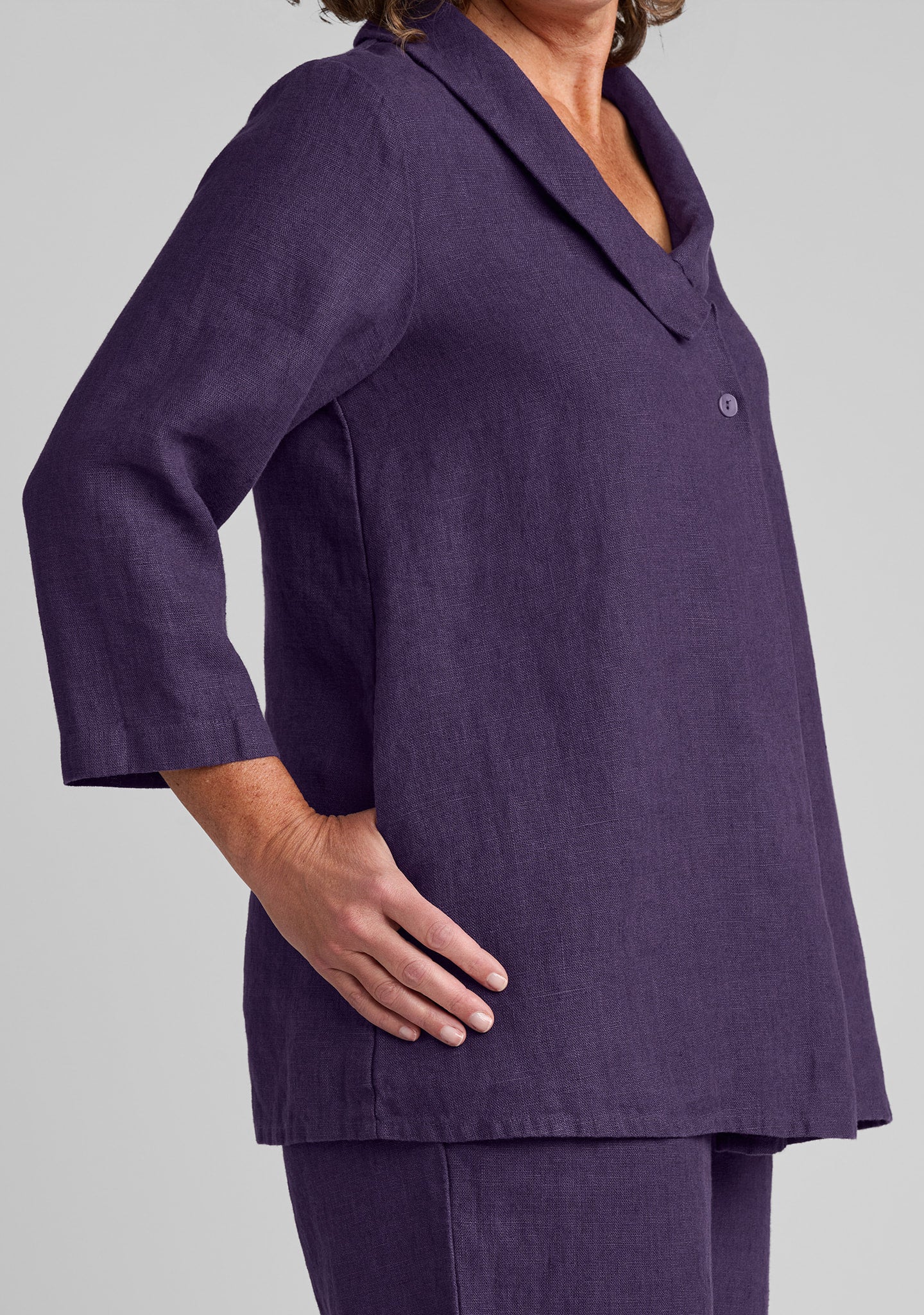 Folded Blouse - Linen Pullover - Image 7