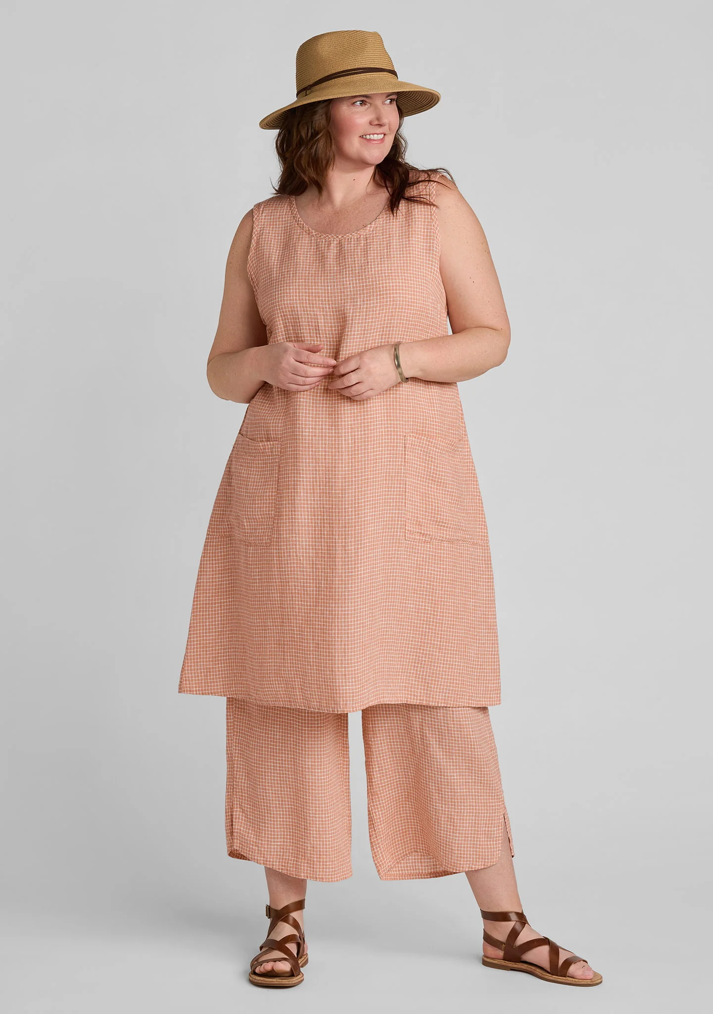 Gathered Back Dress - Linen Shift Dress - Image 4