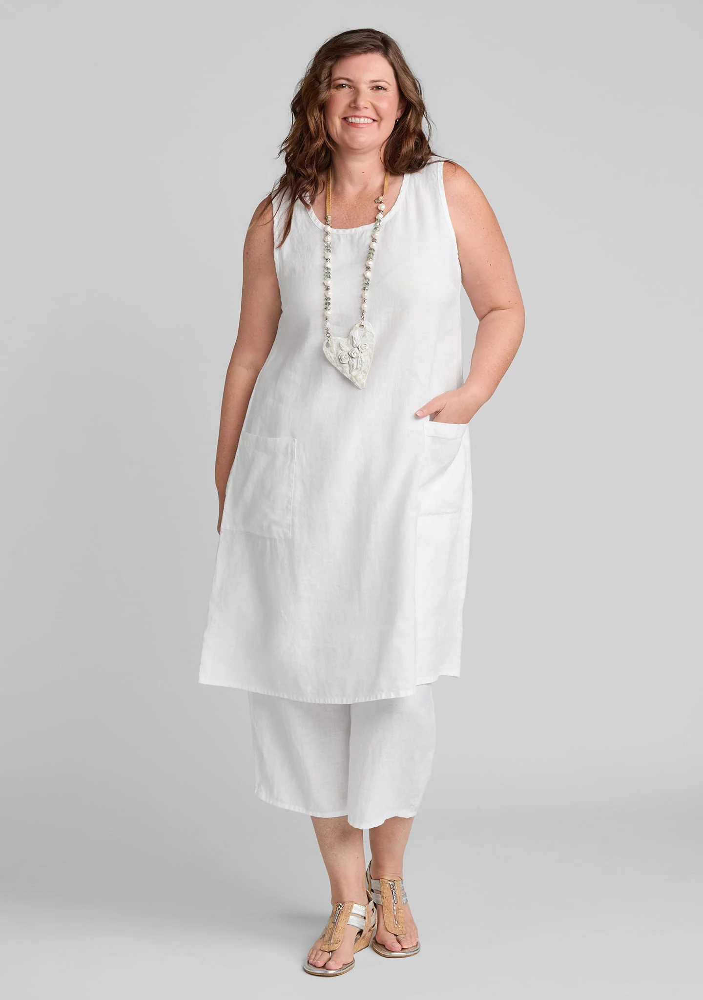 Gathered Back Dress - Linen Shift Dress - Image 6