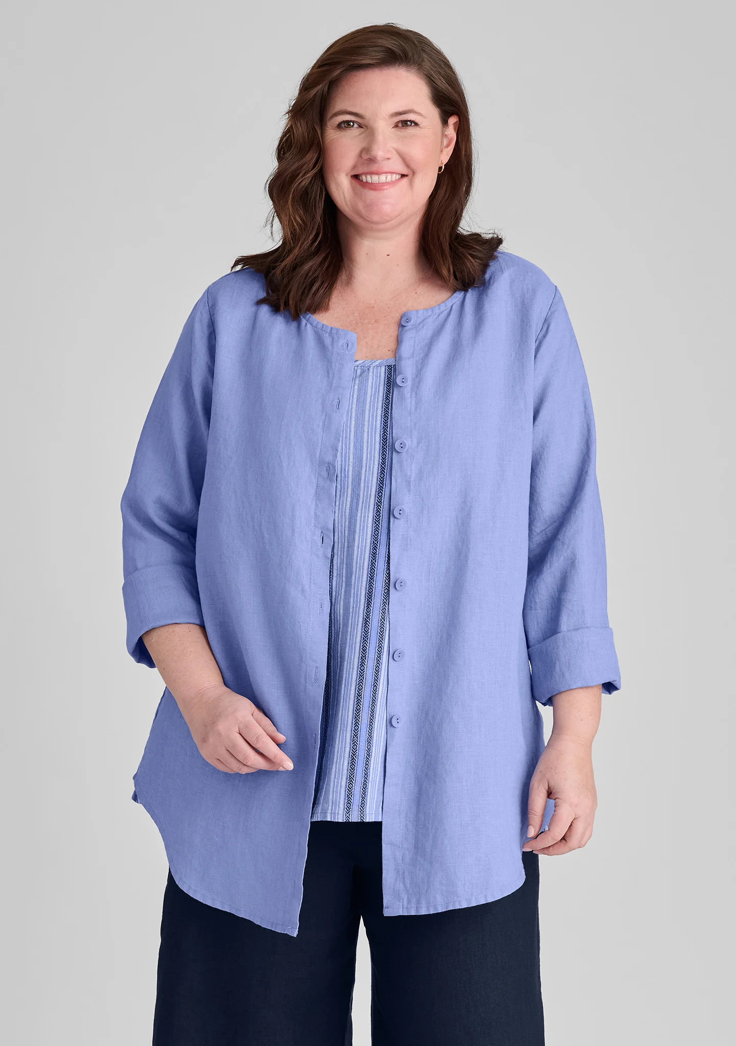 Gotcha Blouse - Linen Cardigan - FINAL SALE - Image 3