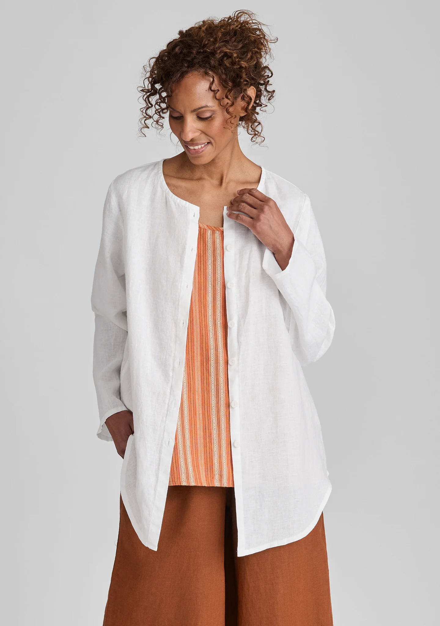 Gotcha Blouse - Linen Cardigan - FINAL SALE - Image 4