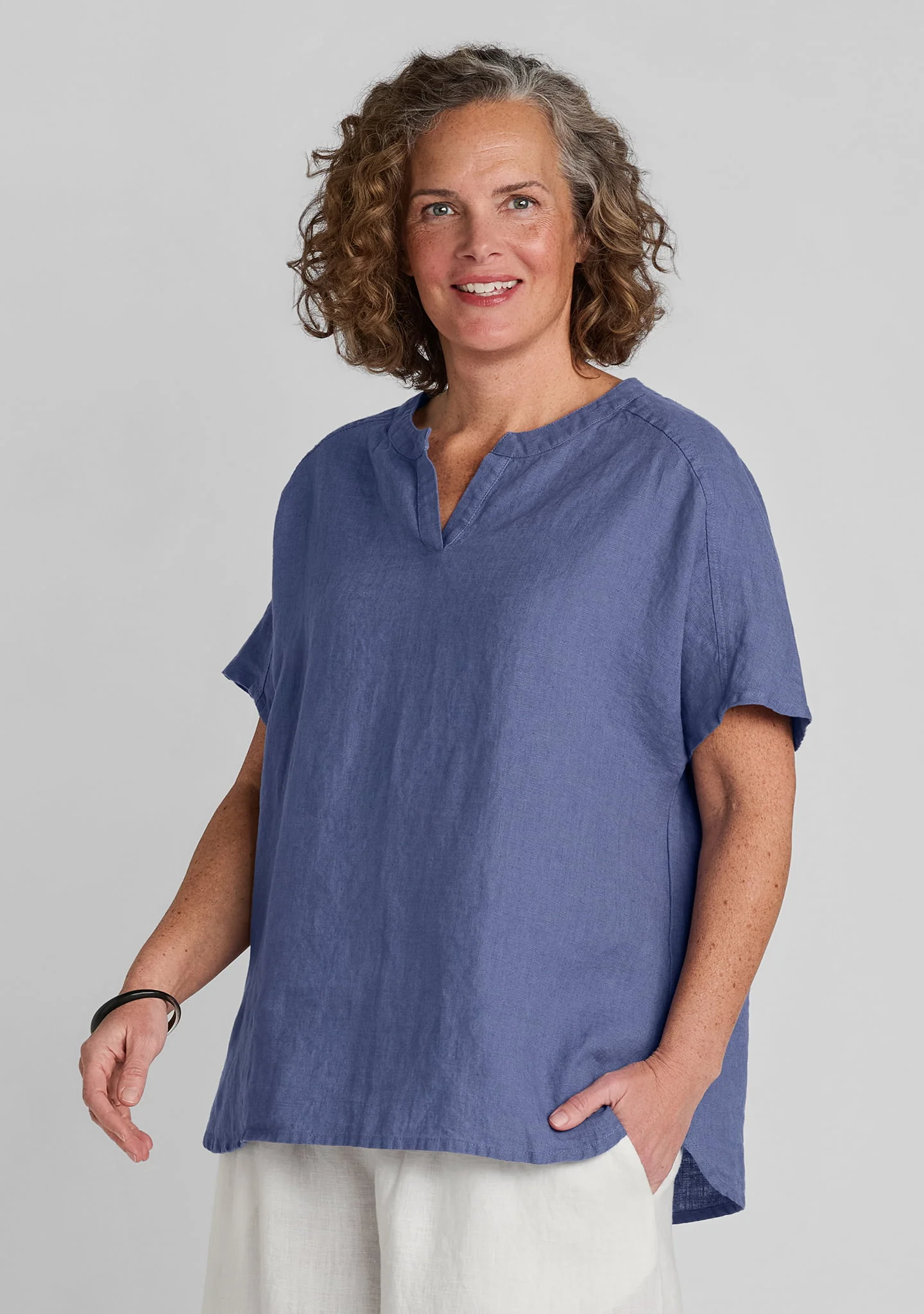 Graceful  Blouse - Linen Pullover - Image 4