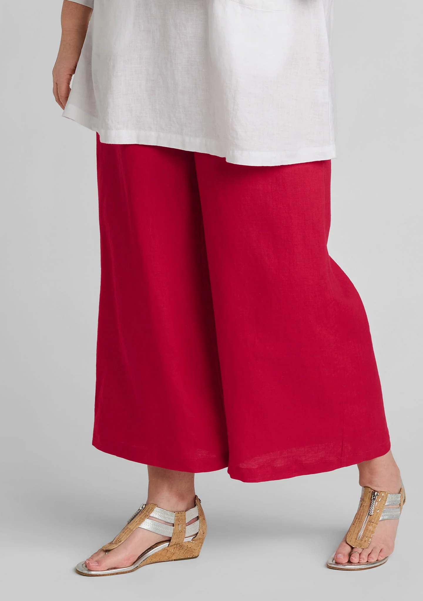 Graceful Flood - Wide Leg Linen Pants - Image 3