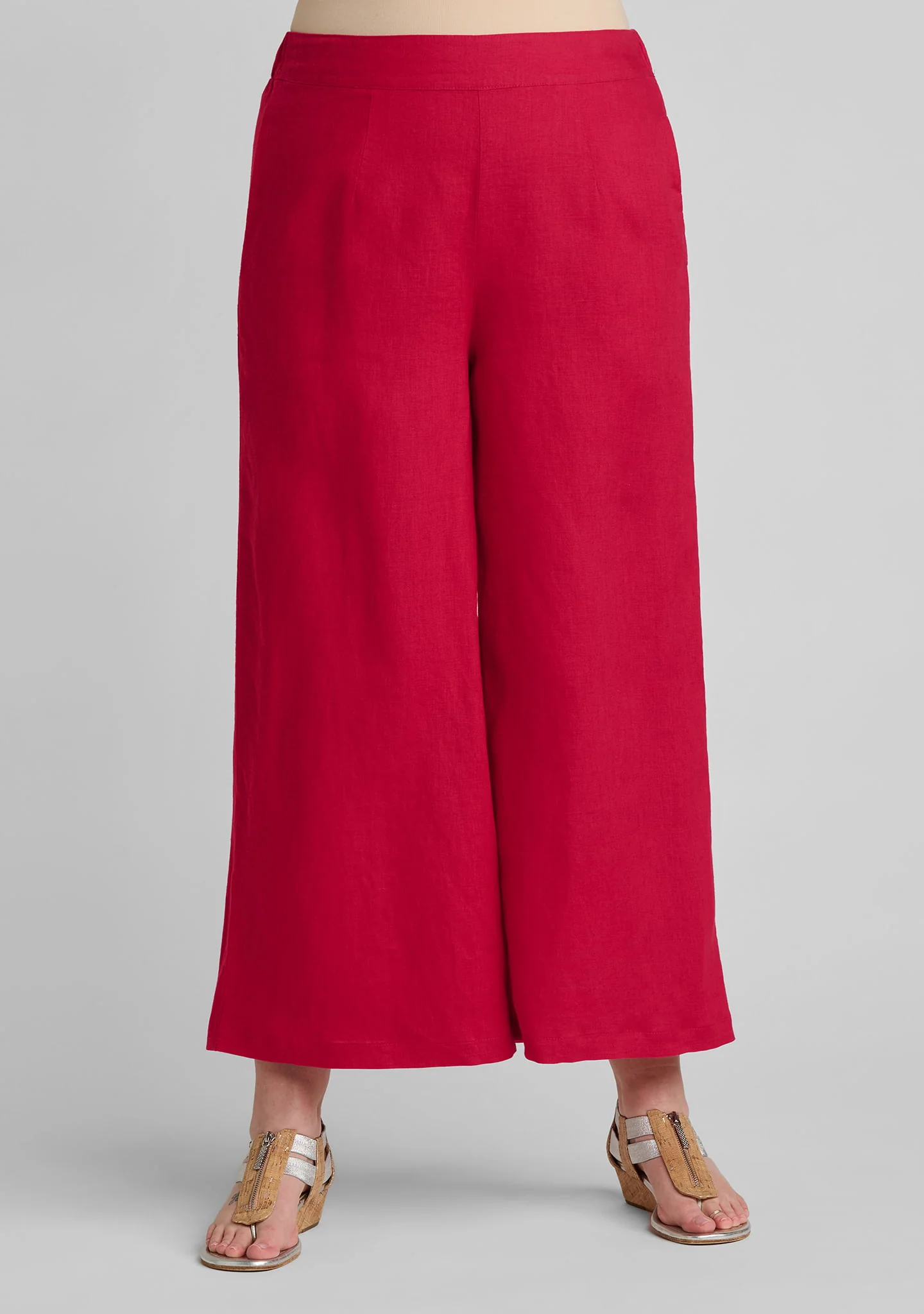 Graceful Flood - Wide Leg Linen Pants - Image 4