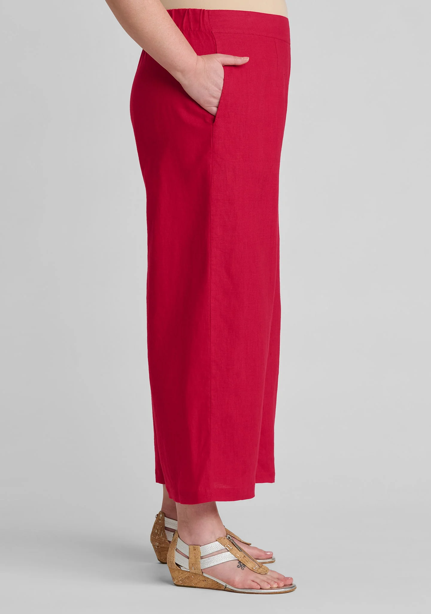 Graceful Flood - Wide Leg Linen Pants - Image 6