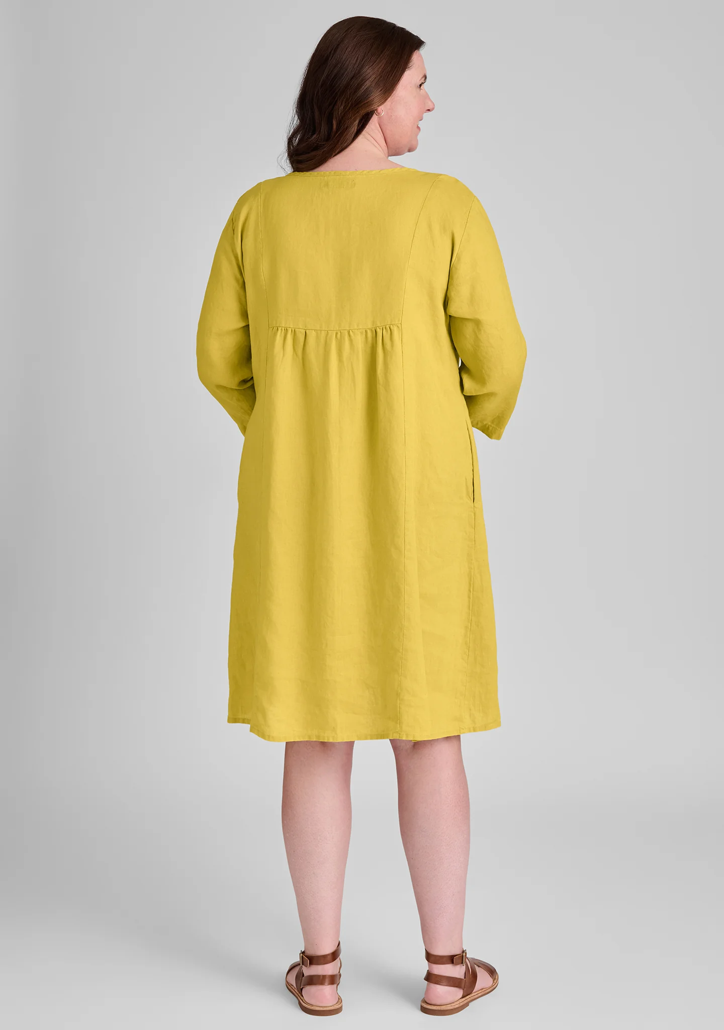 Happy Gathers Dress - Linen Shift Dress - FINAL SALE - Image 10