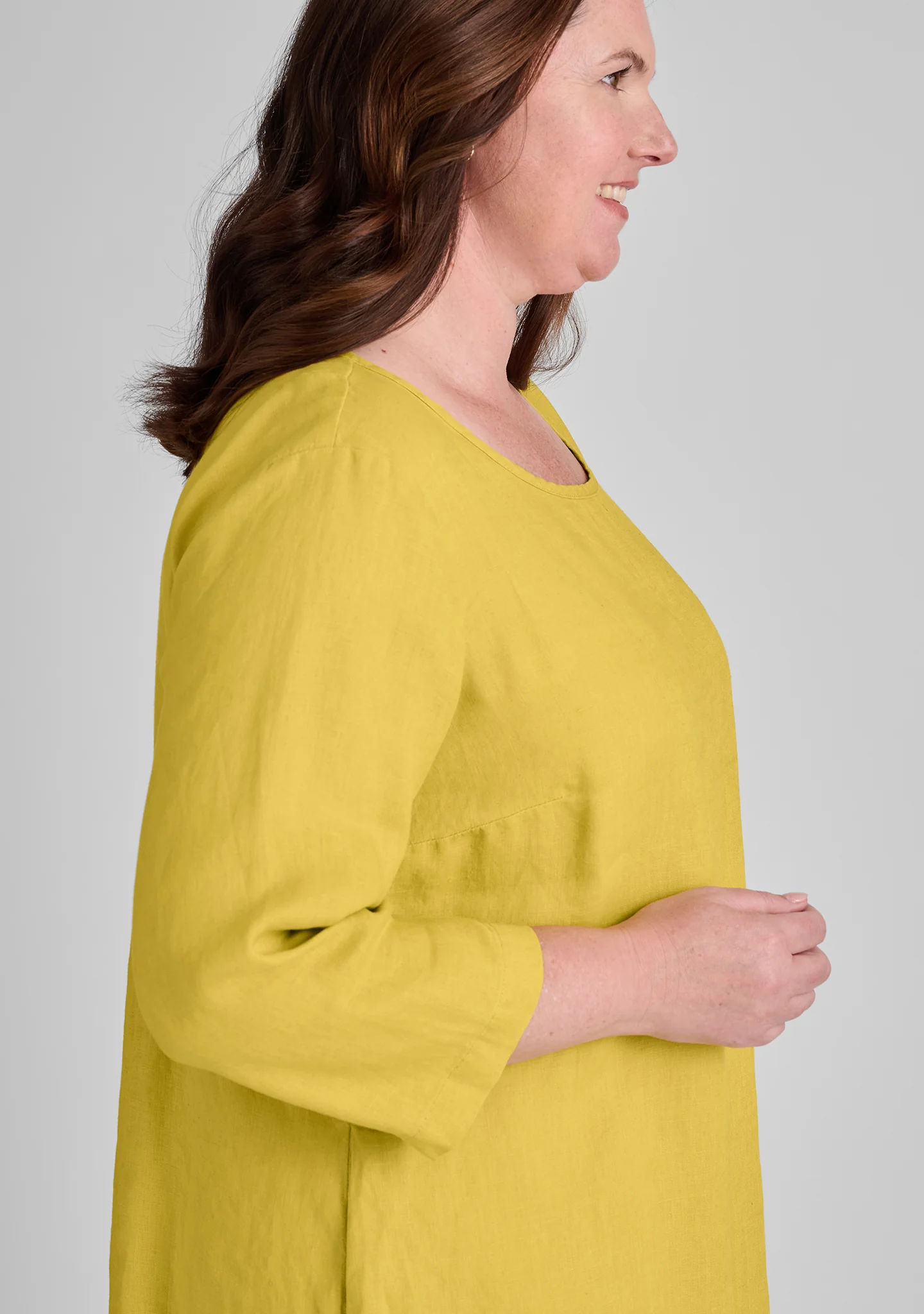 Happy Gathers Dress - Linen Shift Dress - FINAL SALE - Image 7