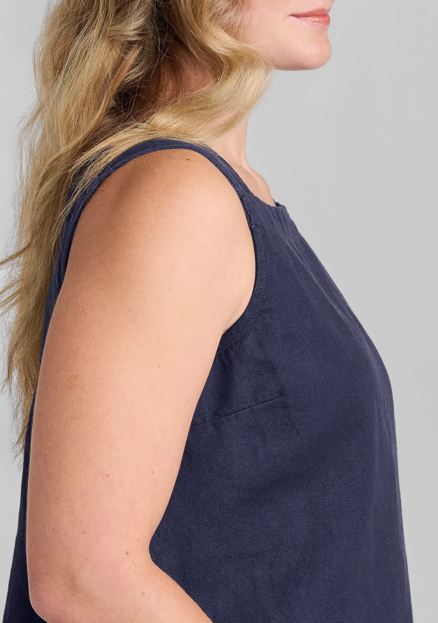 Harlow Tank - Linen/Cotton Denim - Image 4