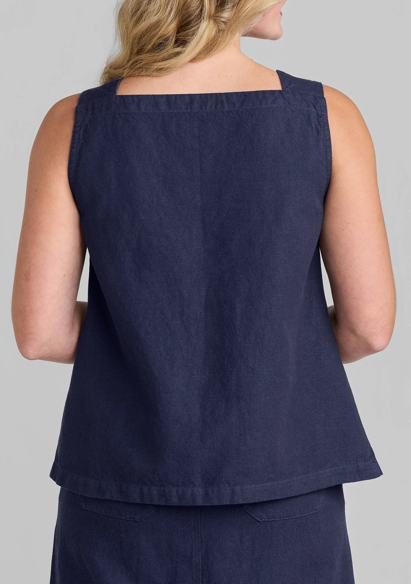 Harlow Tank - Linen/Cotton Denim - Image 5