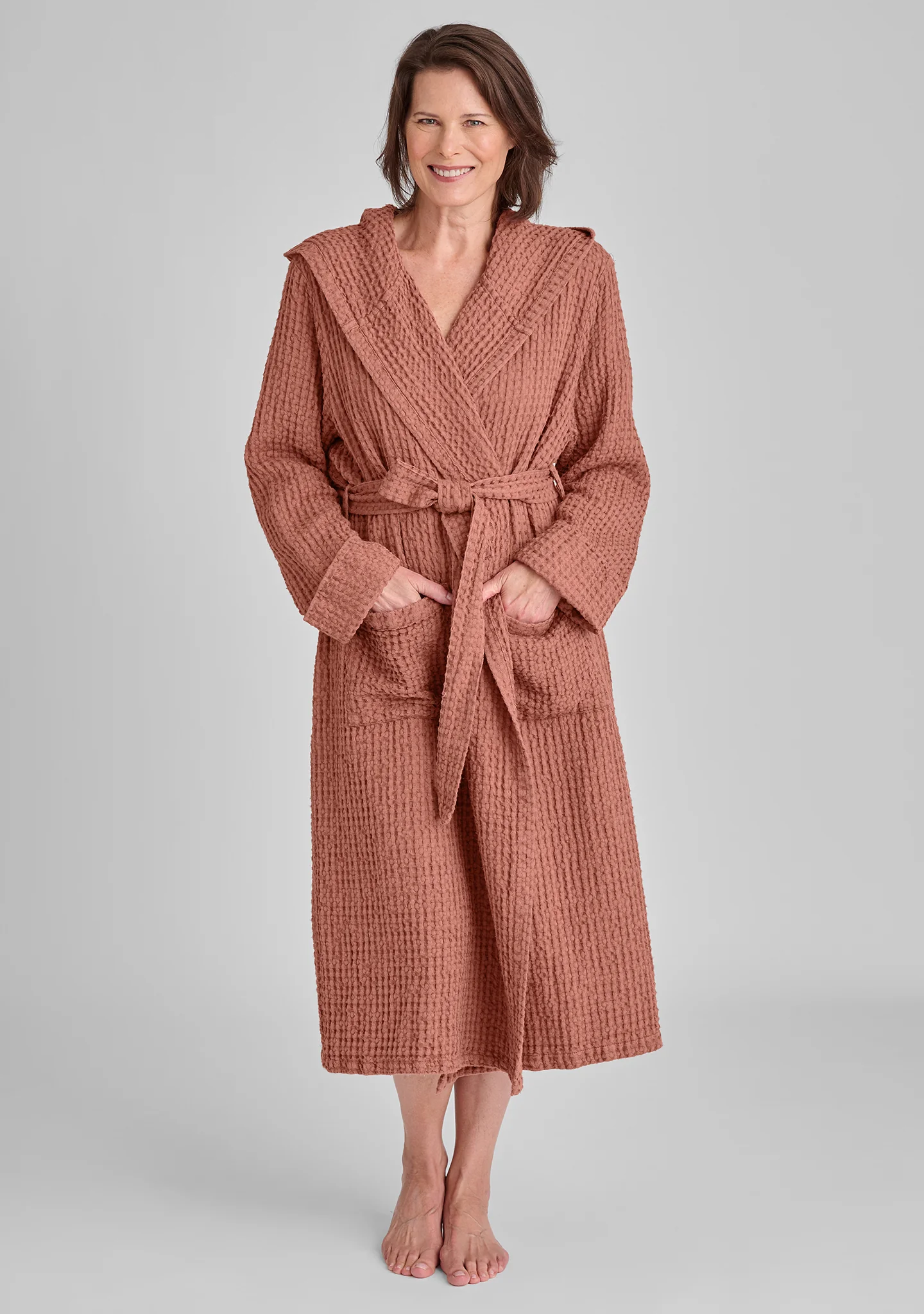 Hooded Wrapper - Linen Robe - FINAL SALE - Image 4