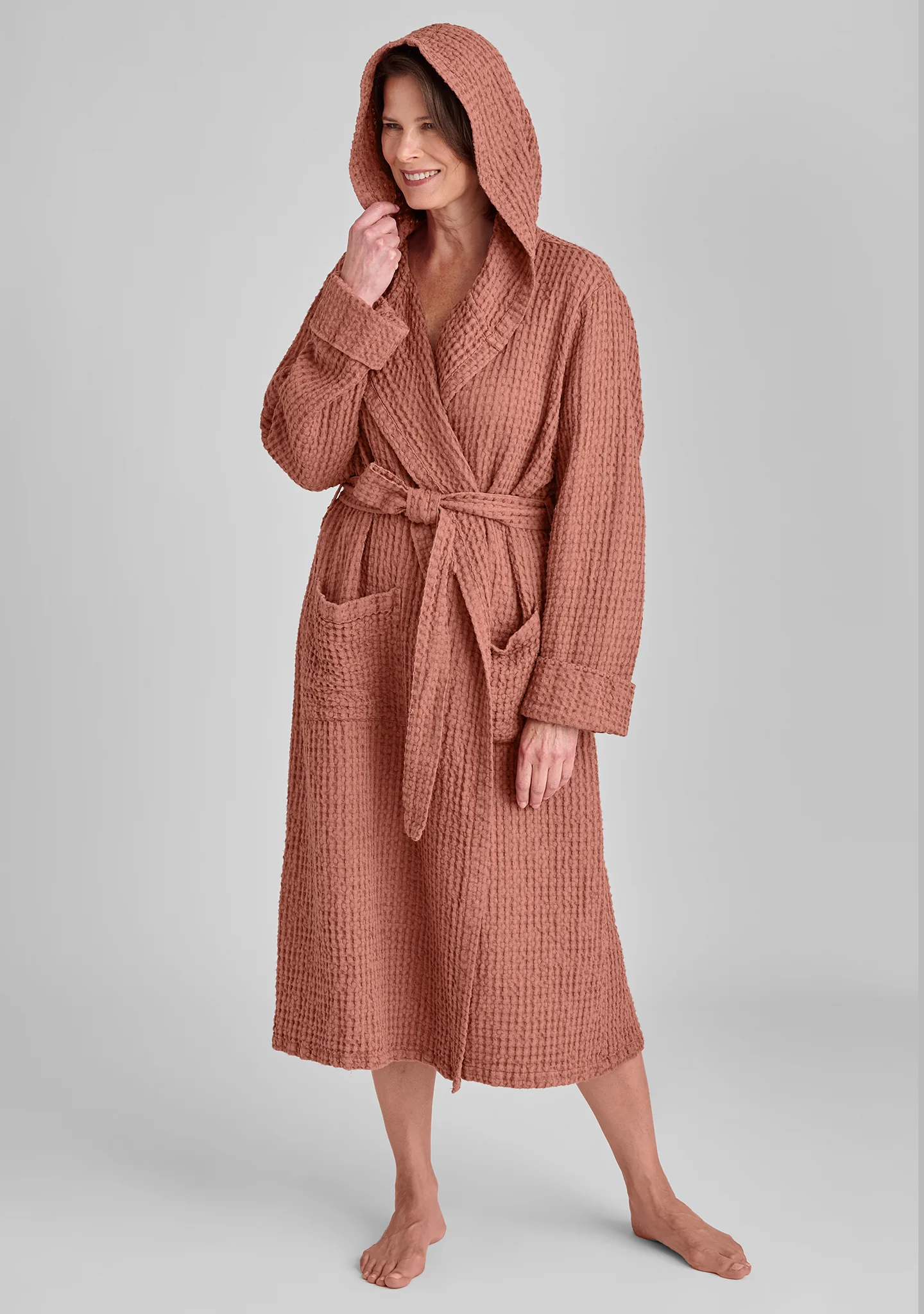 Hooded Wrapper - Linen Robe - FINAL SALE - Image 5