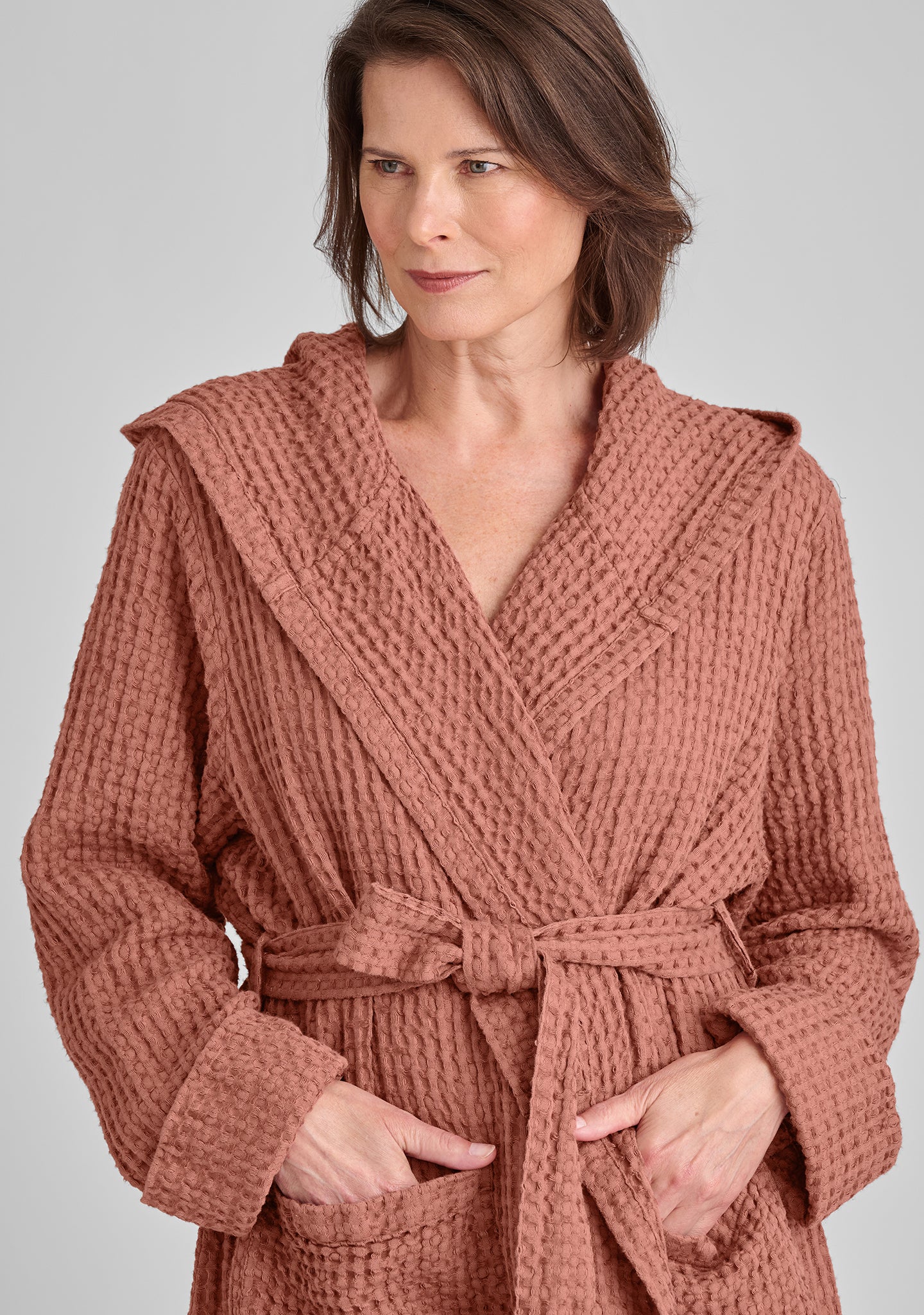 Hooded Wrapper - Linen Robe - FINAL SALE - Image 7