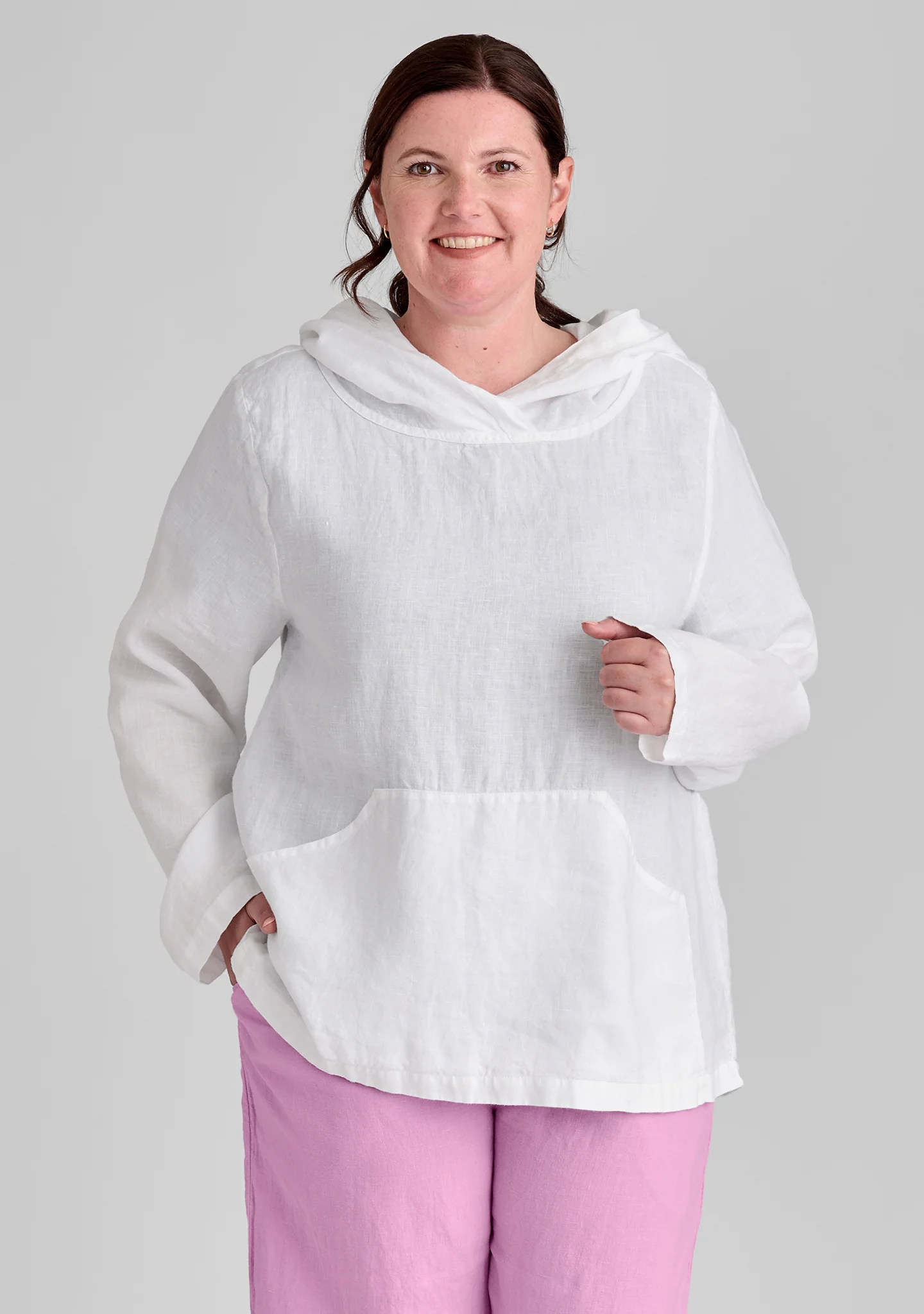 Hoodie - Linen Hooded Shirt - FINAL SALE - Image 5