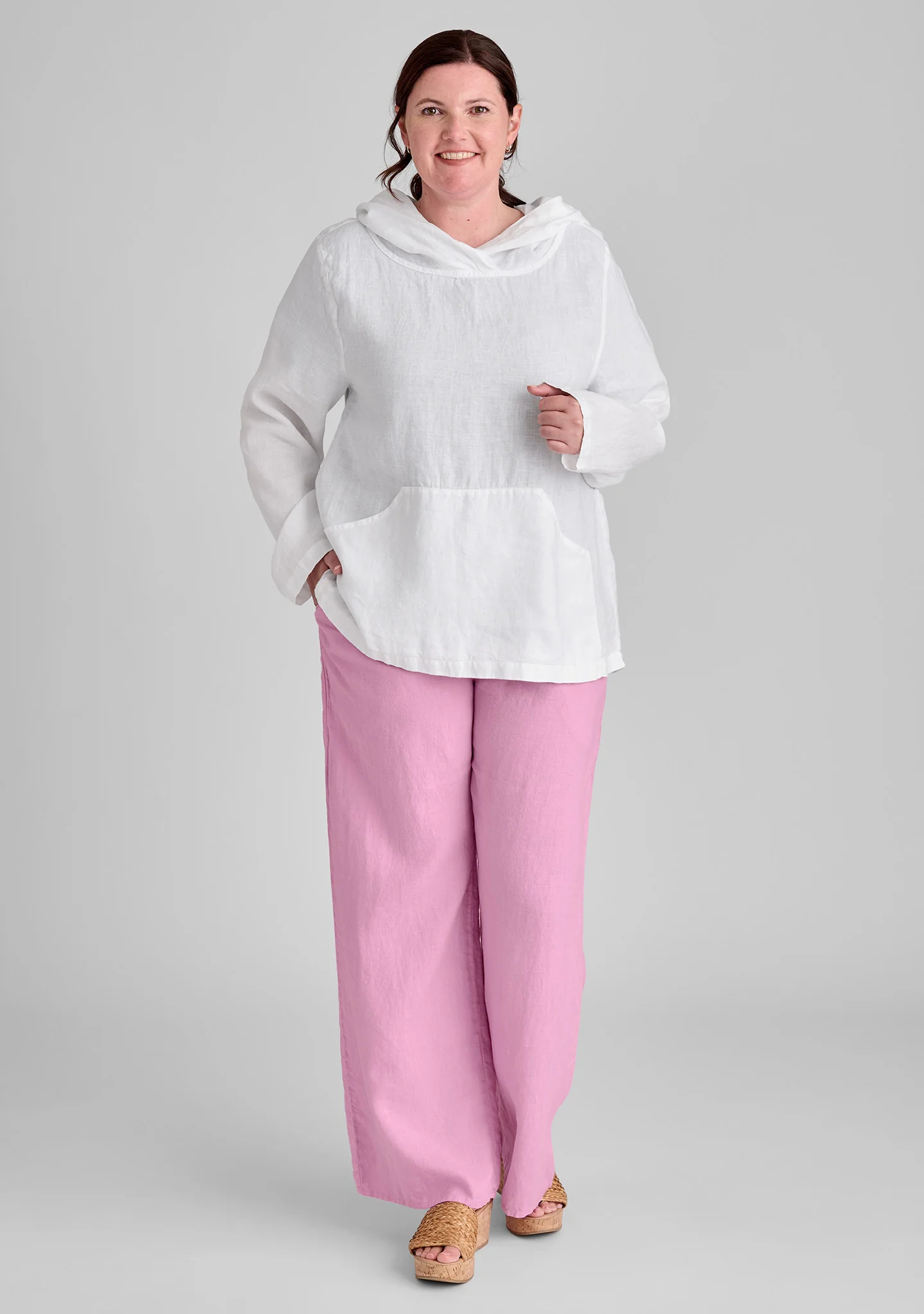 Hoodie - Linen Hooded Shirt - FINAL SALE - Image 9