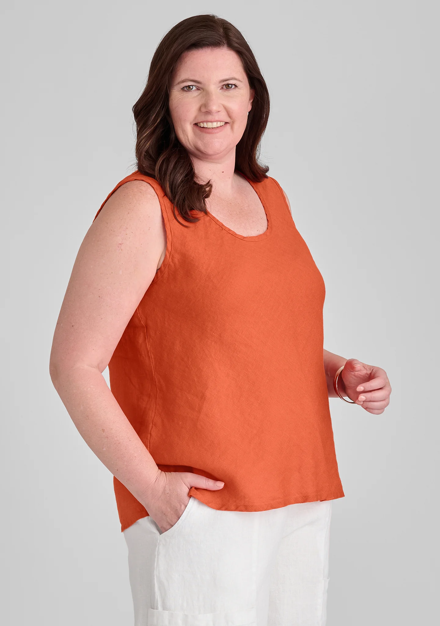 Jasmine Tank - Linen Tank - FINAL SALE - Image 5