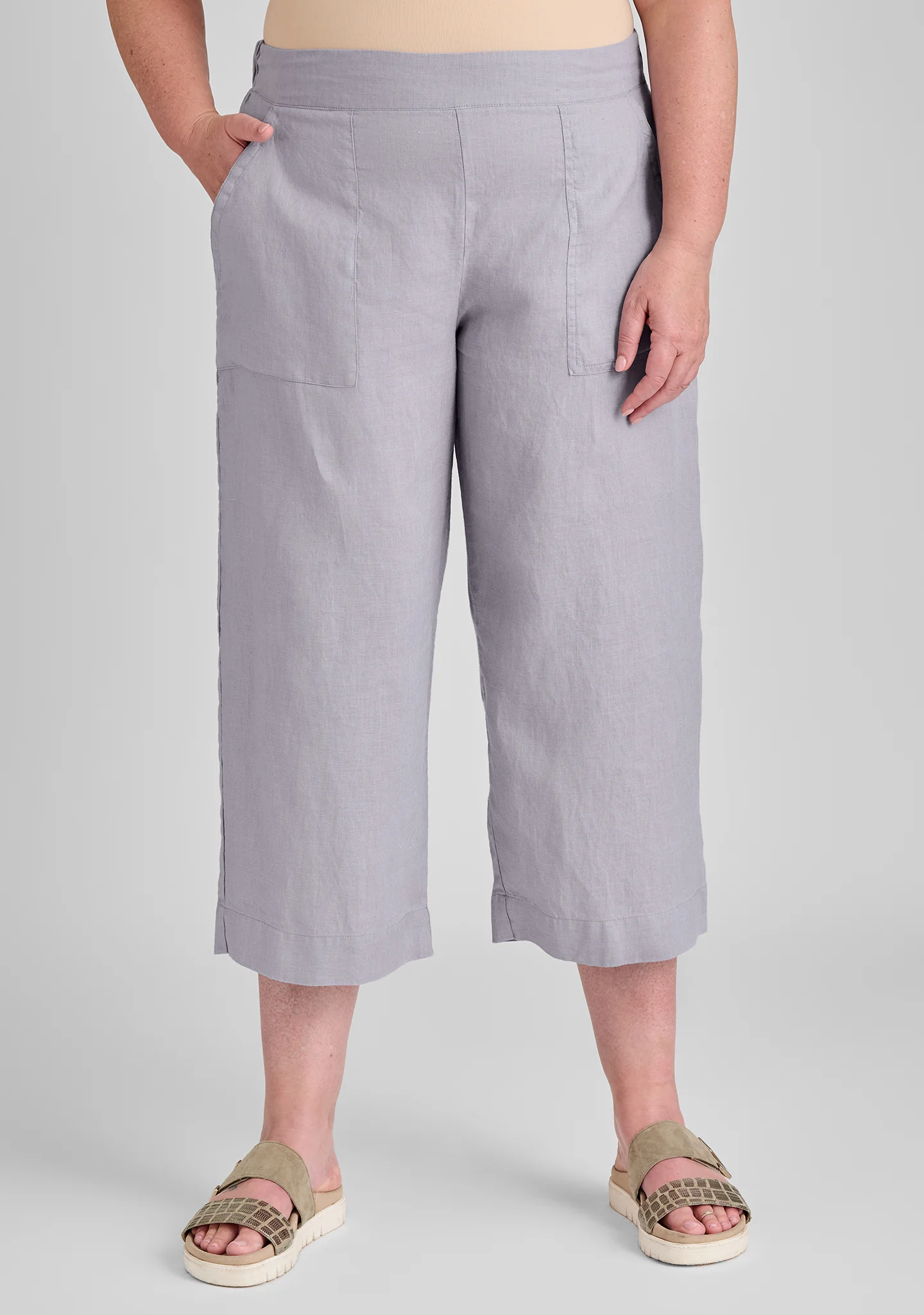 Kate Pant - Linen Crop Pants - FINAL SALE - Image 4