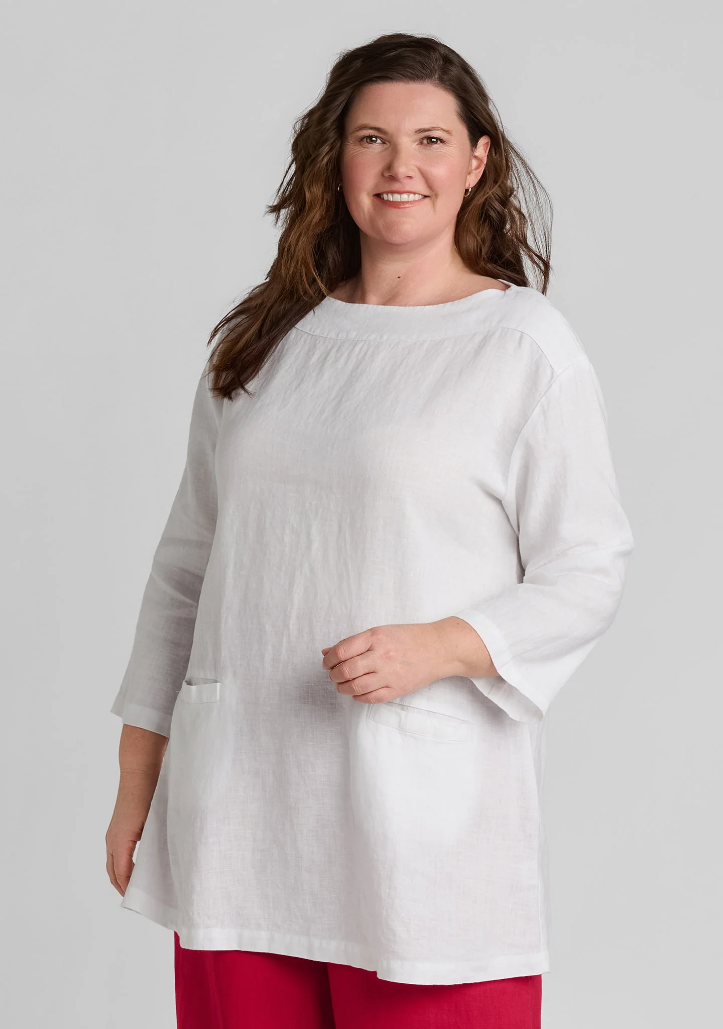 Mod Tunic - Linen Shirt - Image 3