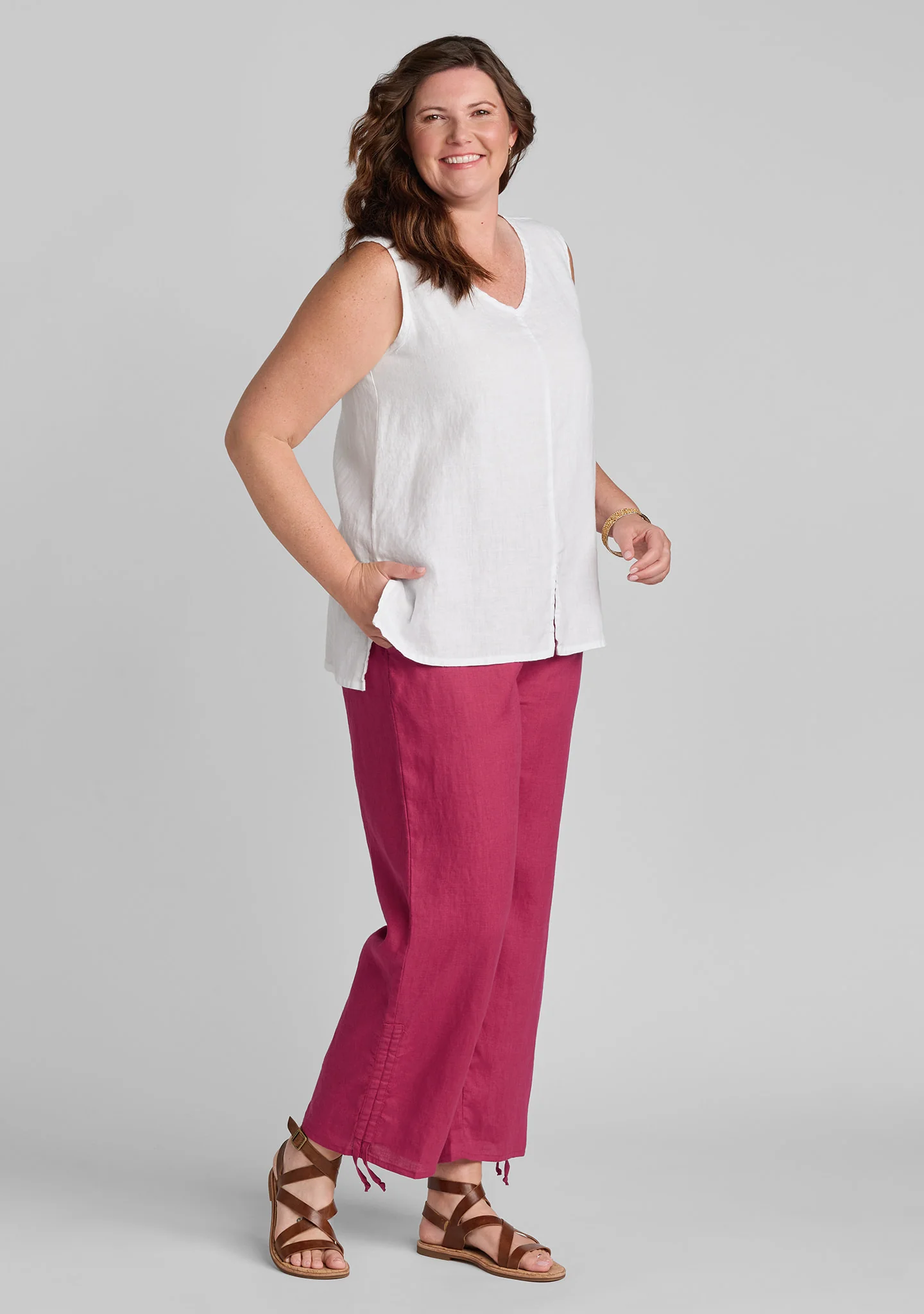 Open Tank - Linen Tank Top - Image 10