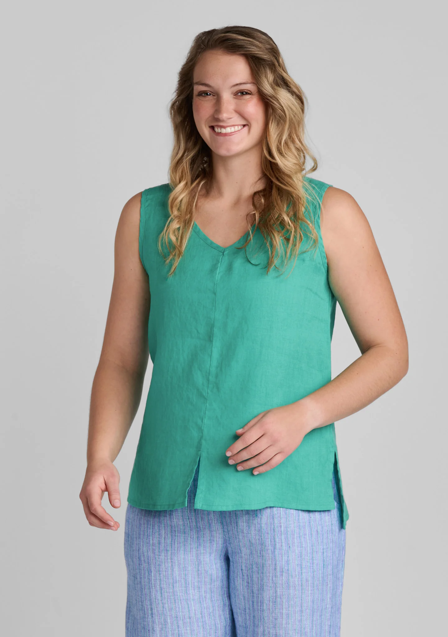 Open Tank - Linen Tank Top - Image 3