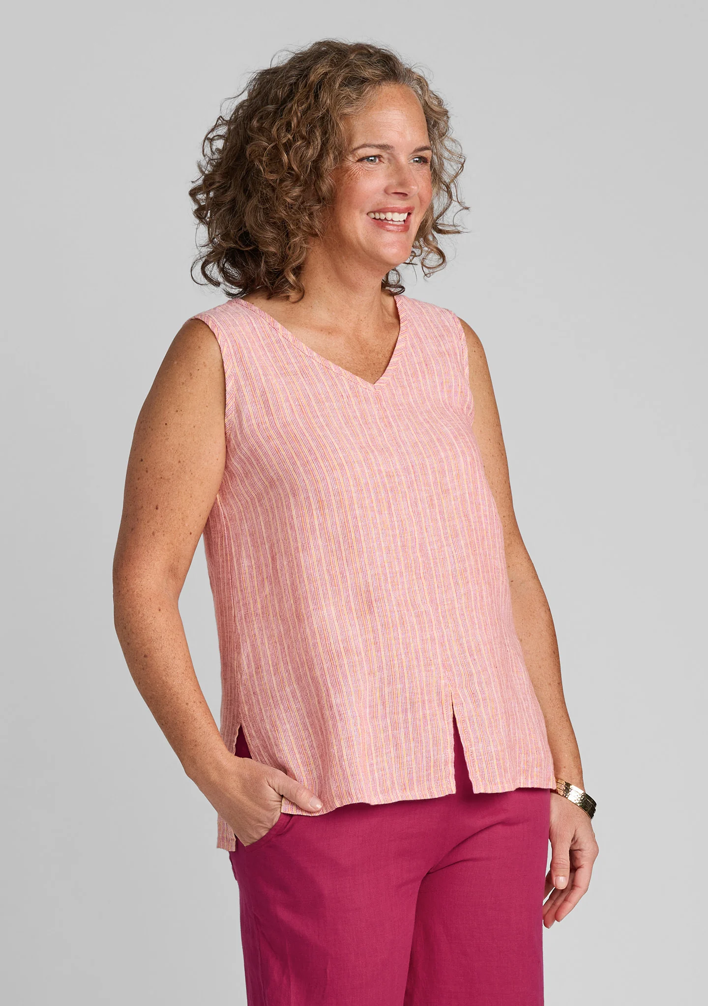 Open Tank - Linen Tank Top - Image 6