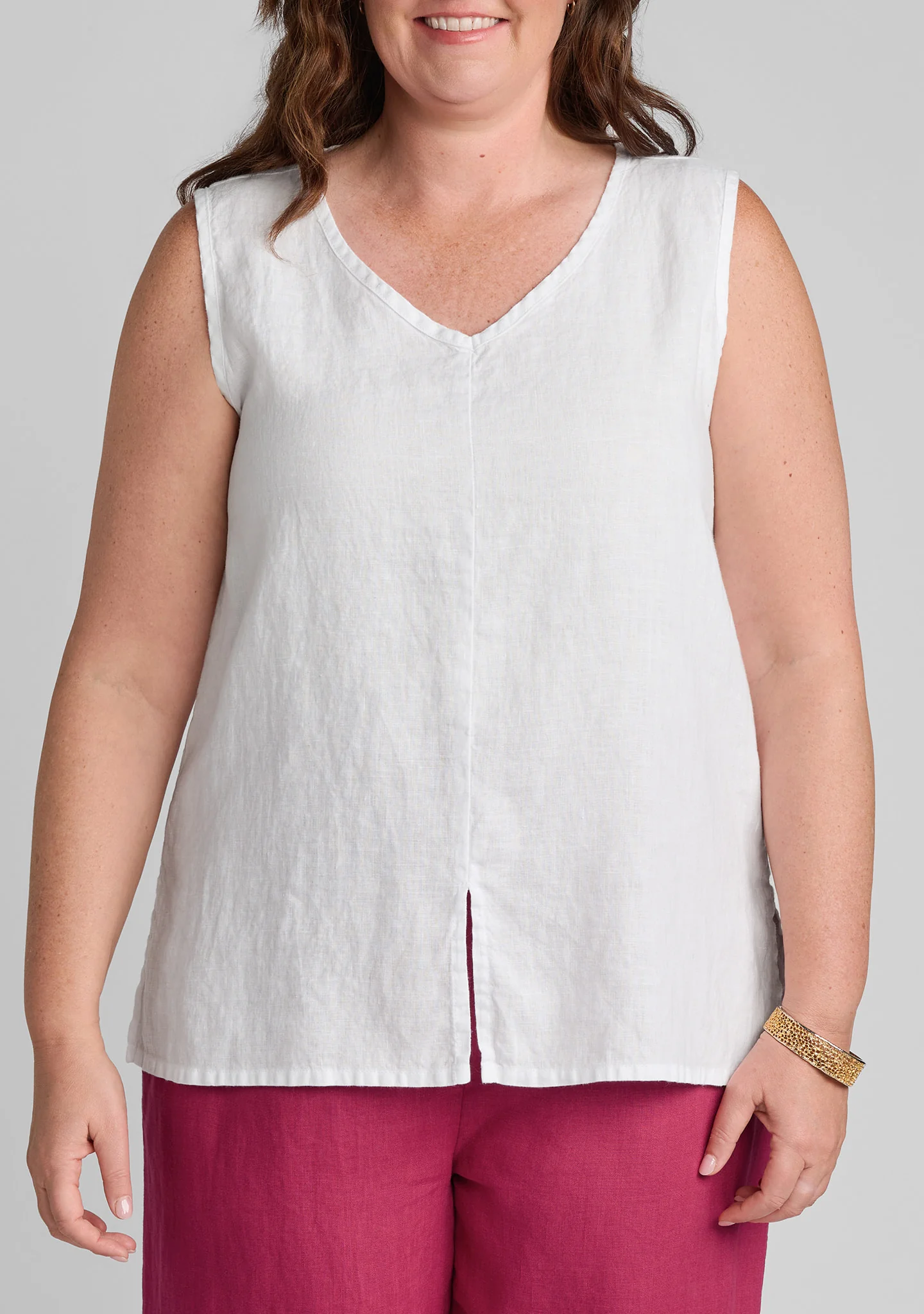 Open Tank - Linen Tank Top - Image 7
