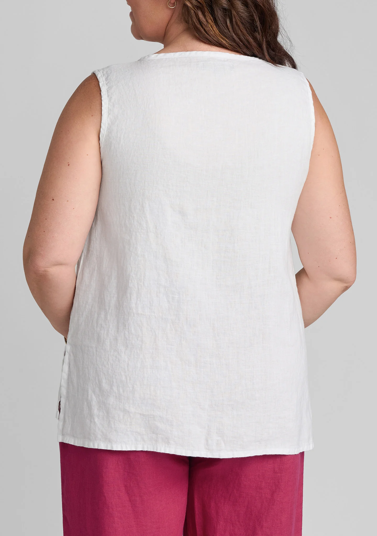 Open Tank - Linen Tank Top - Image 9