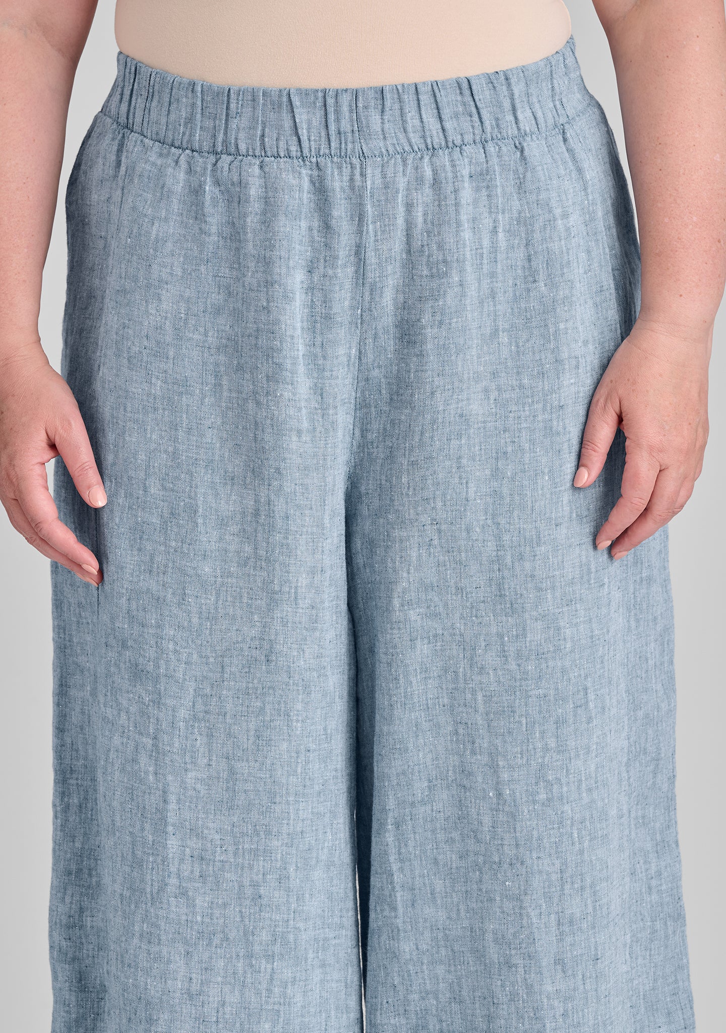 Panel Pant - Linen Pants With Elastic Waist - FINAL SALE - Image 6