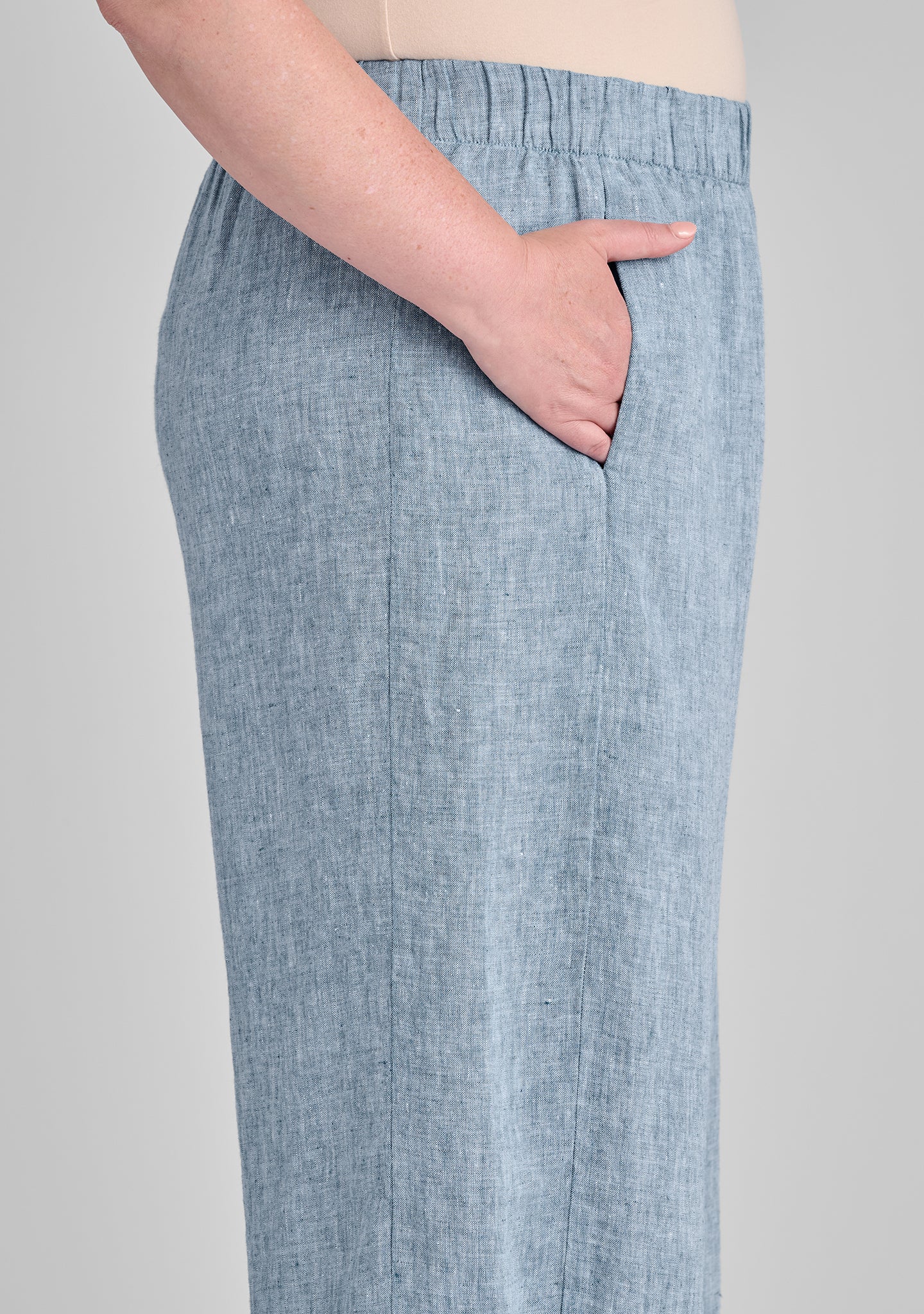 Panel Pant - Linen Pants With Elastic Waist - FINAL SALE - Image 7