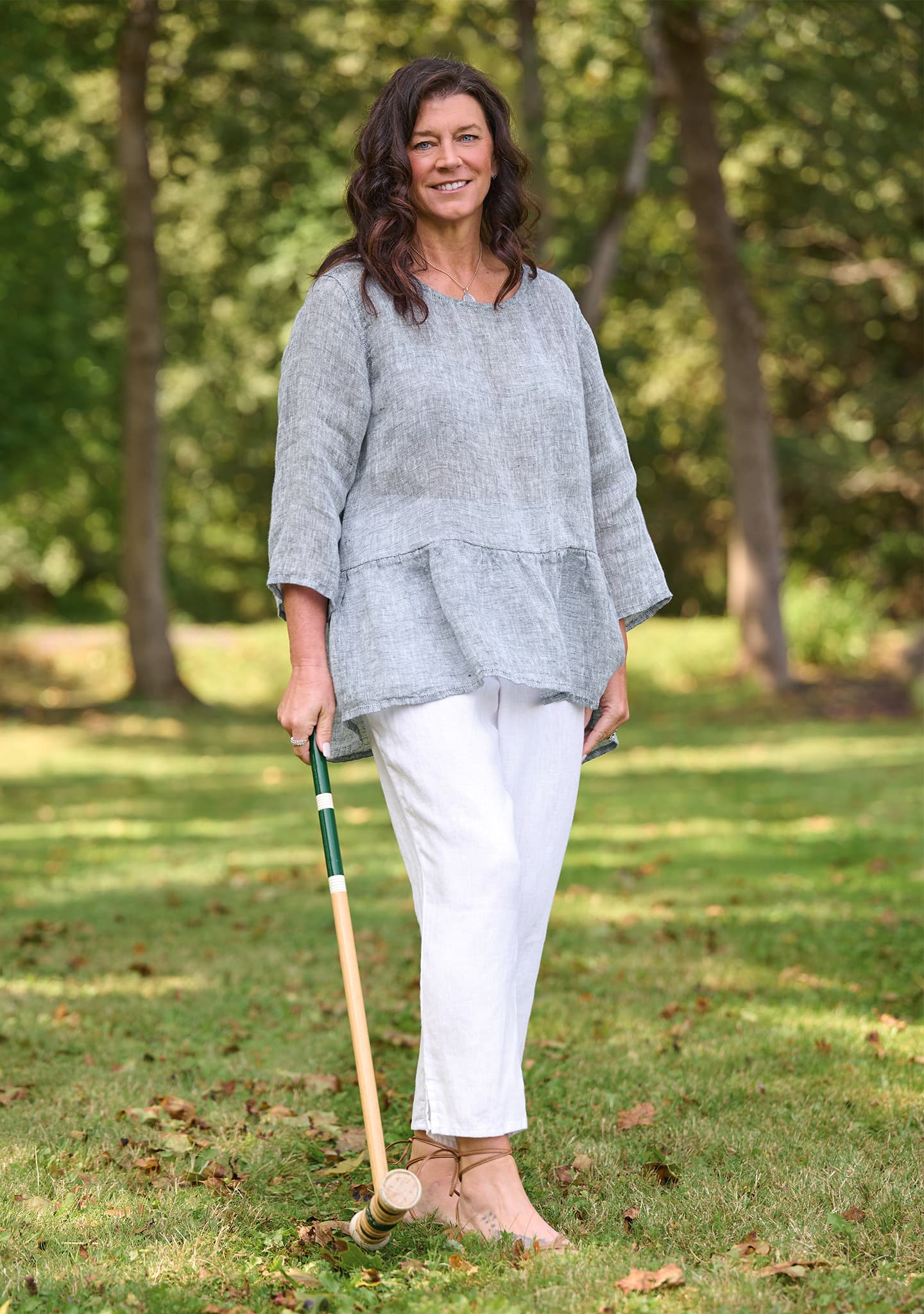 Peplum Tunic - Linen Top - Image 9