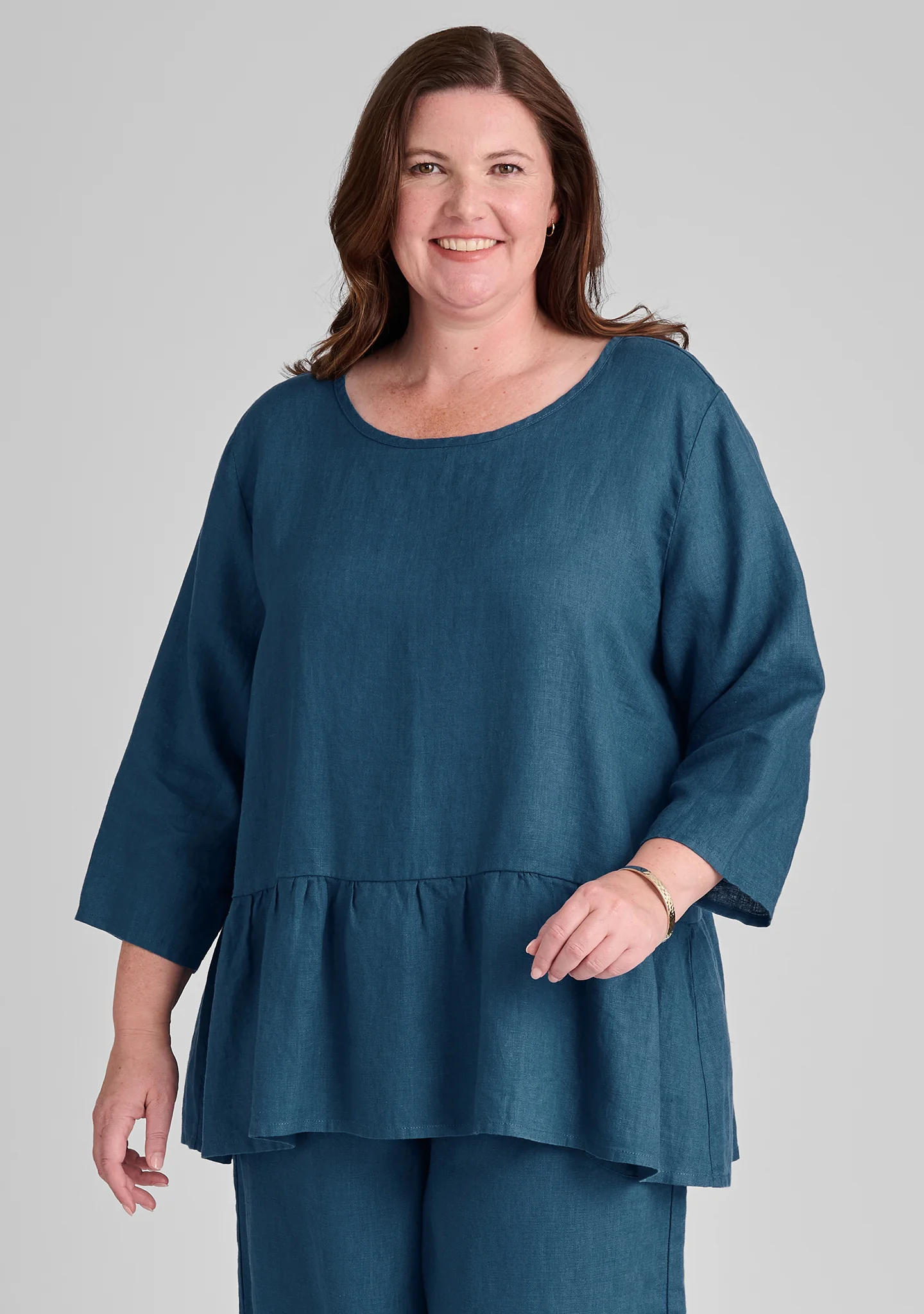 Peplum Tunic - Linen Pullover - FINAL SALE - Image 4