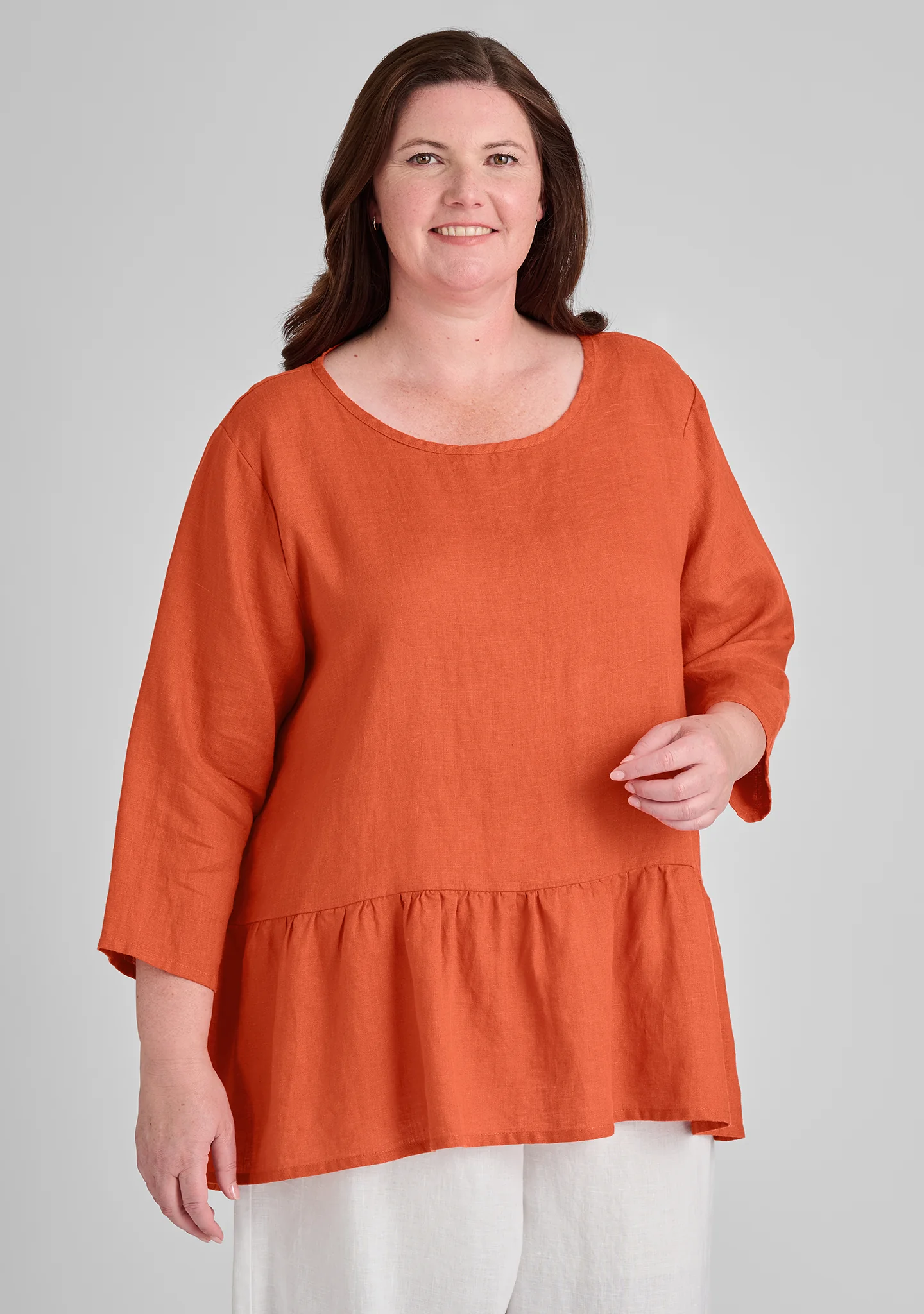 Peplum Tunic - Linen Pullover - FINAL SALE - Image 5