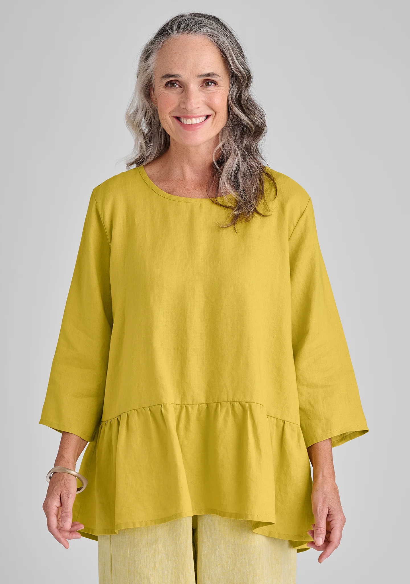 Peplum Tunic - Linen Pullover - FINAL SALE - Image 8