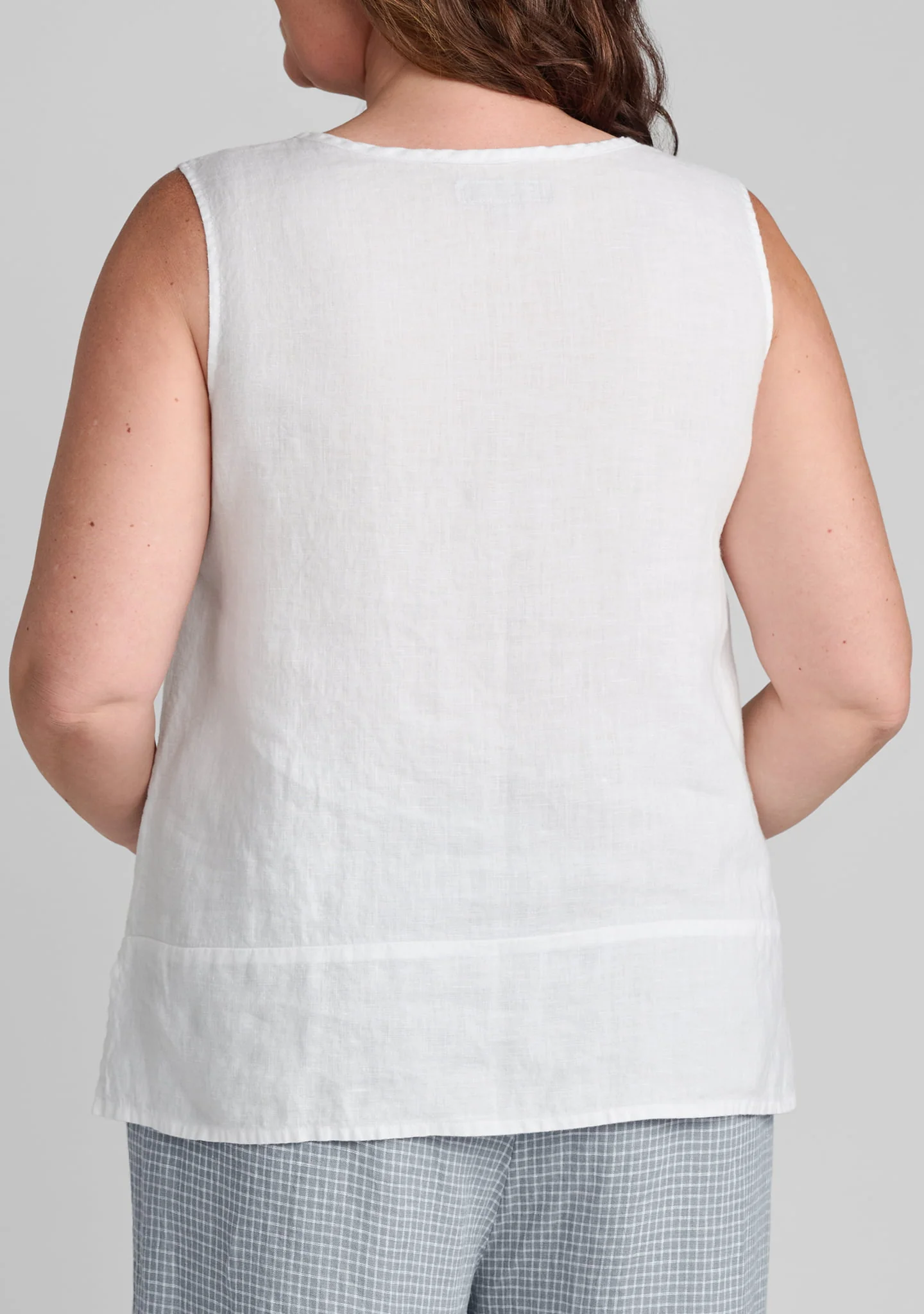Pintuck Tank - Linen Tank Top - Image 5