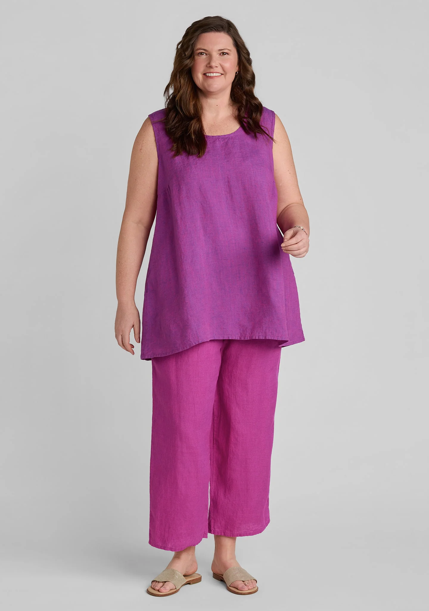 Pleat Back Tunic - Linen Tank Top - Image 7