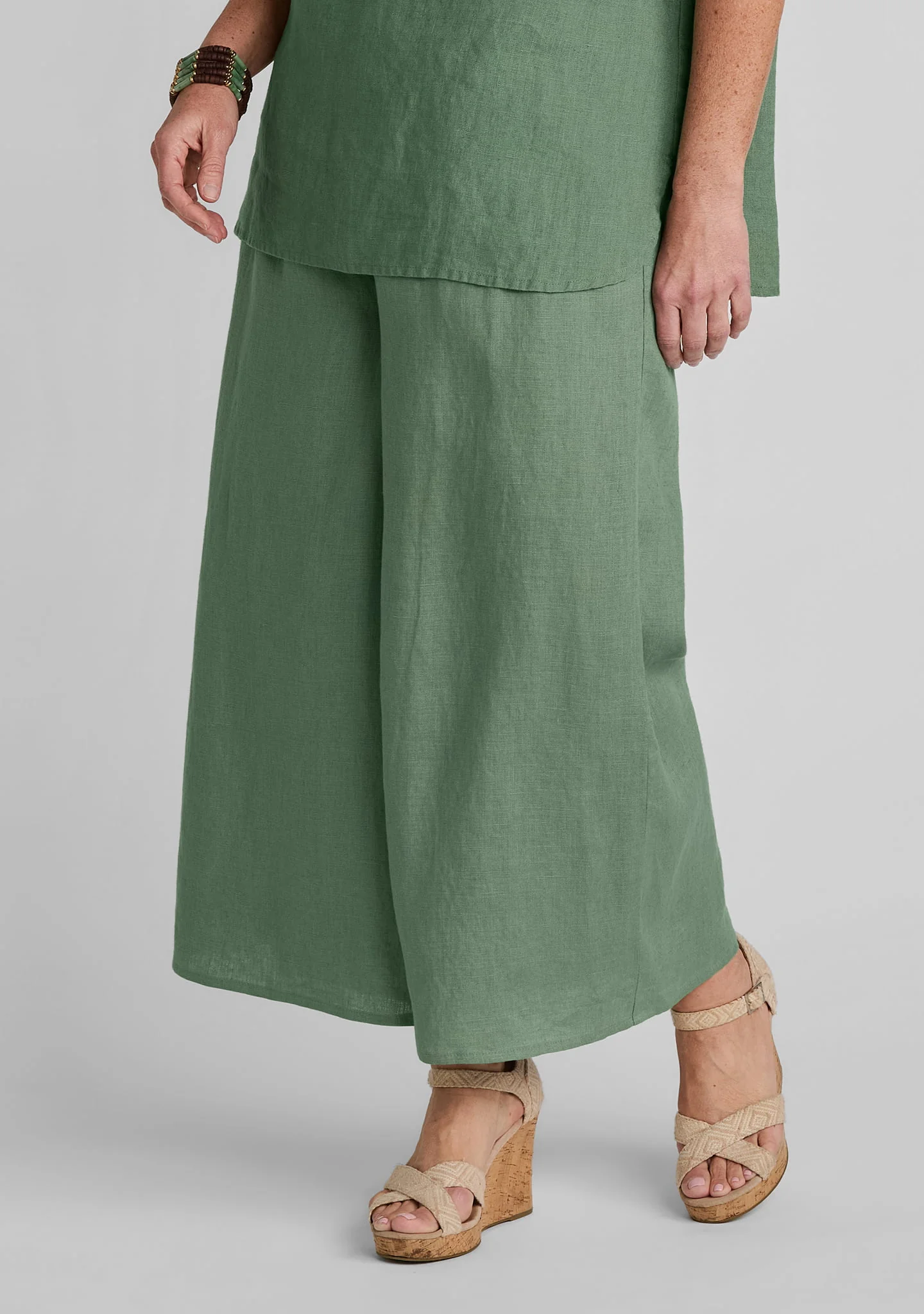 Pleat Pant - Wide Leg Linen Pant - Image 2