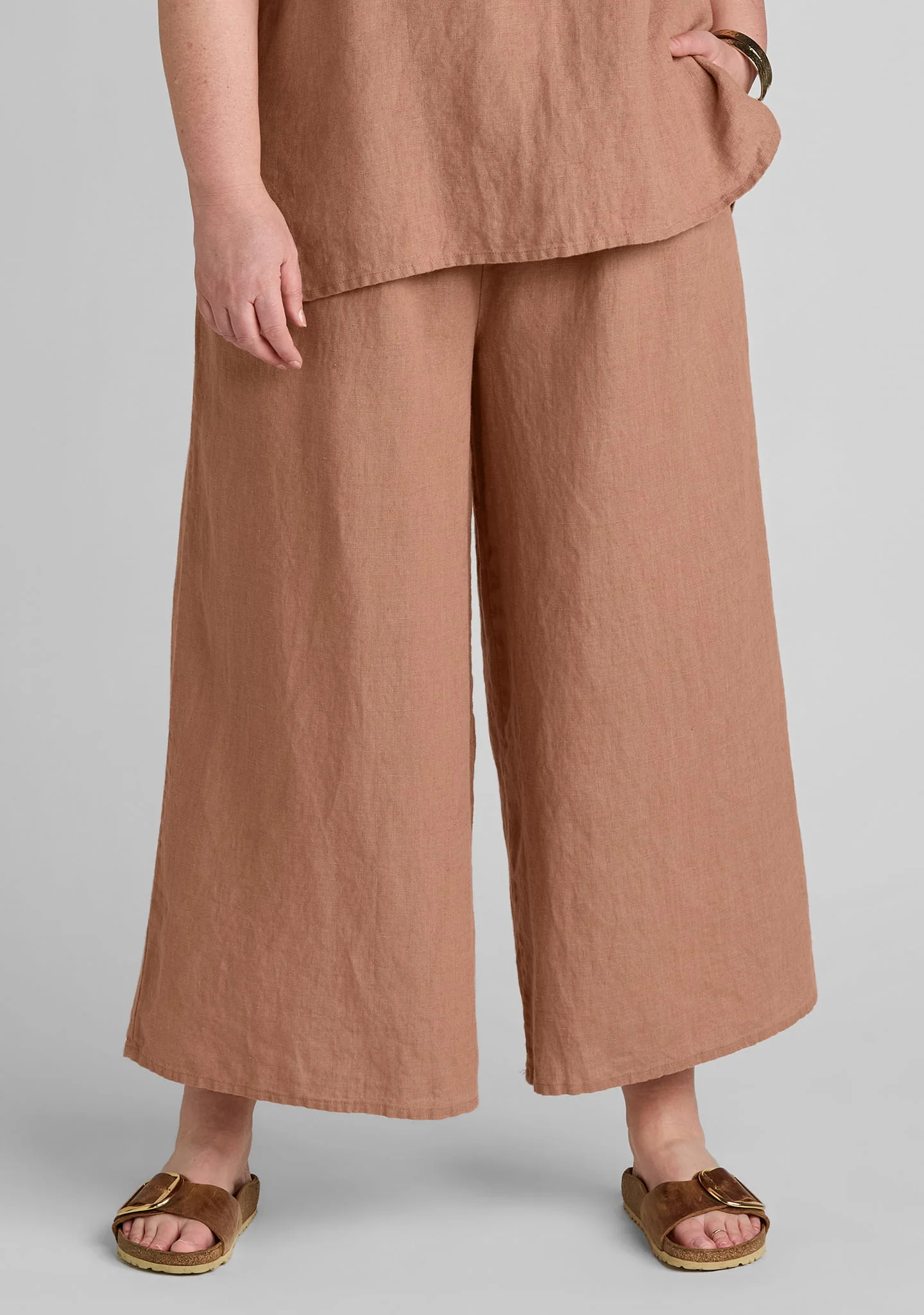 Pleat Pant - Wide Leg Linen Pant - Image 3