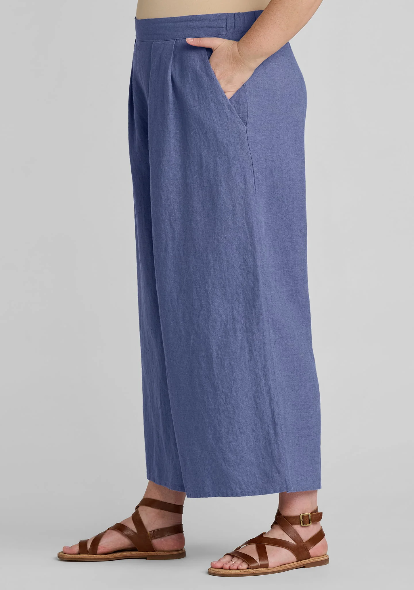 Pleat Pant - Wide Leg Linen Pant - Image 7