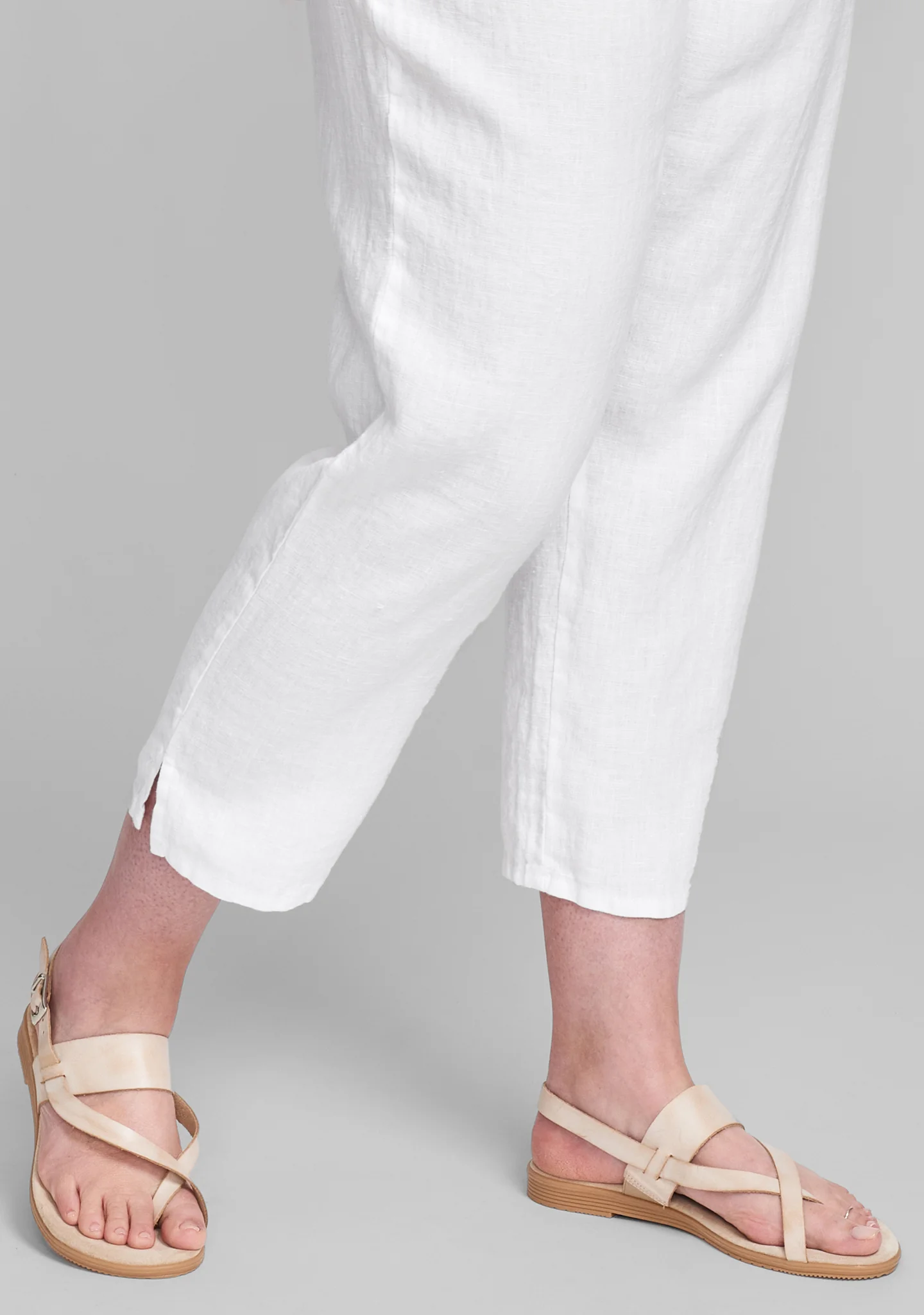 Pocketed Ankle Pant - Linen Pants - Image 8