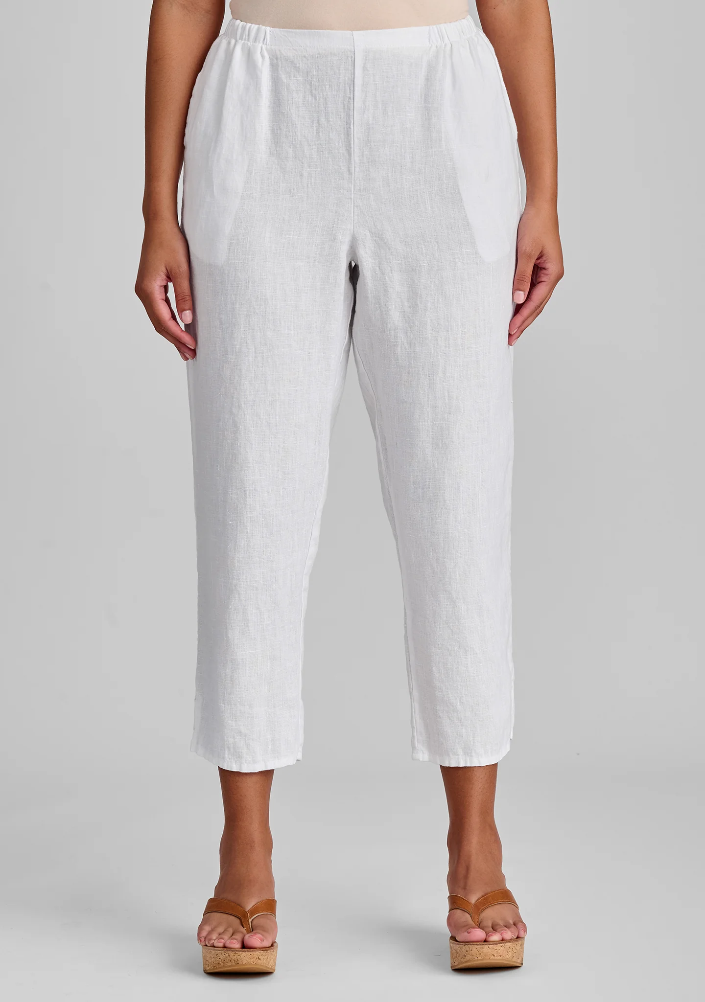 Pocketed Ankle Pant - Linen Pants - Image 6