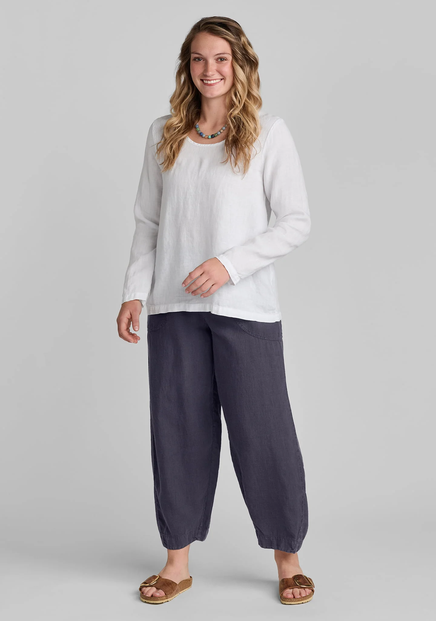 Pure Top - Long Sleeve Linen Shirt - Image 6