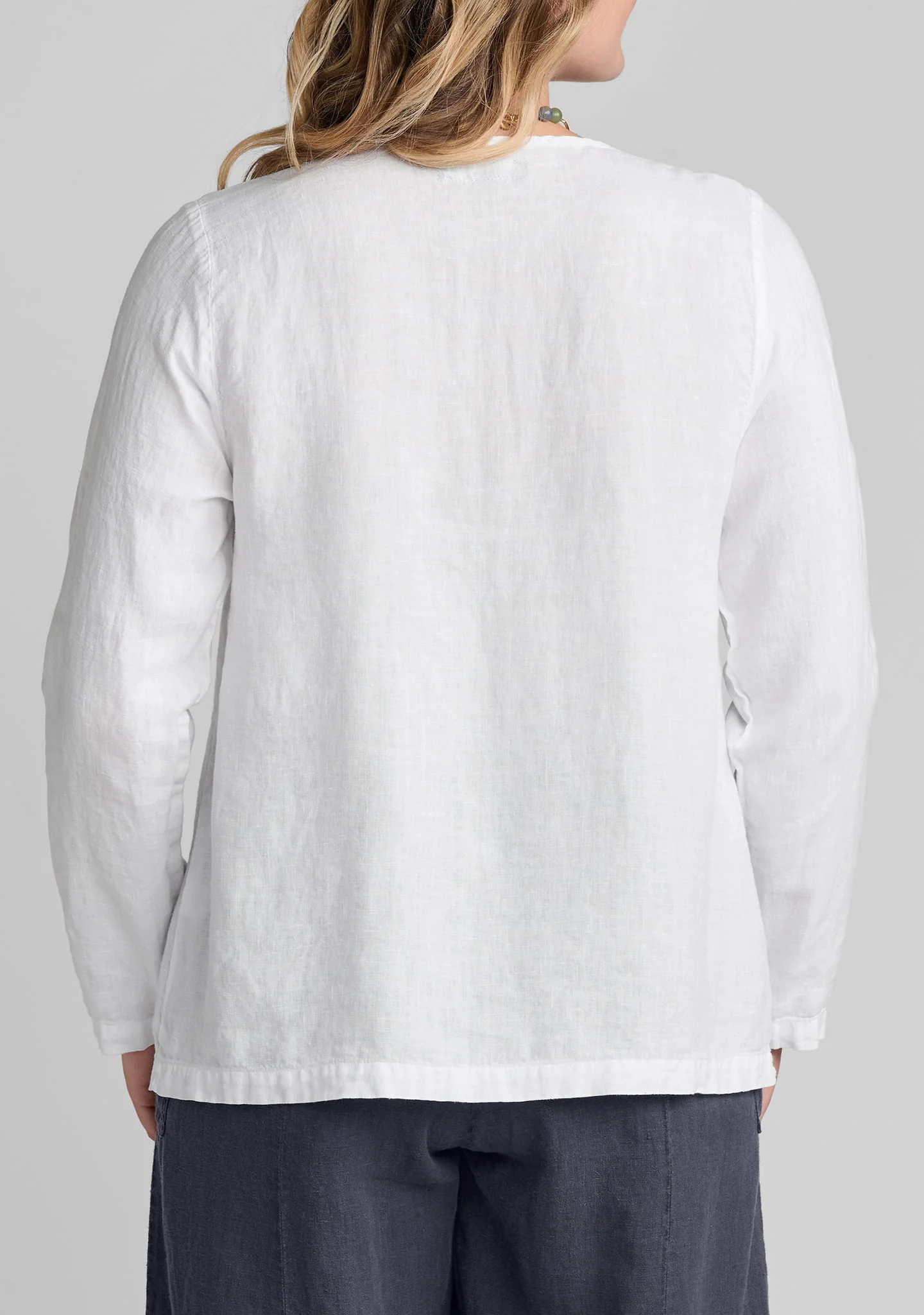 Pure Top - Long Sleeve Linen Shirt - Image 7