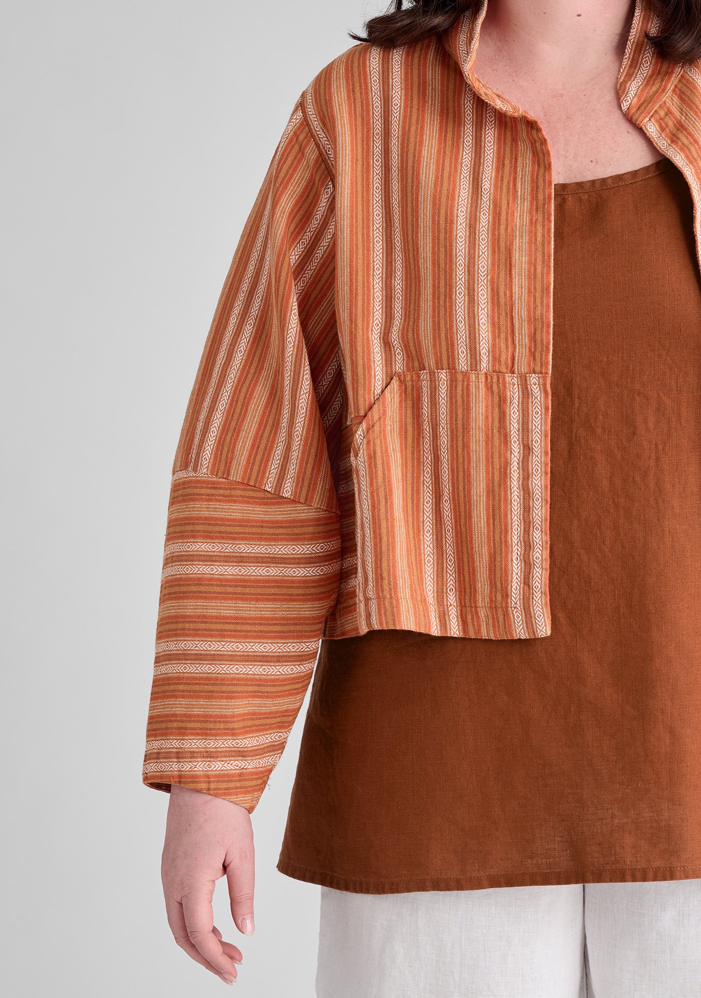 Seamly Jacket - Cropped Linen Jacket - FINAL SALE - Image 6