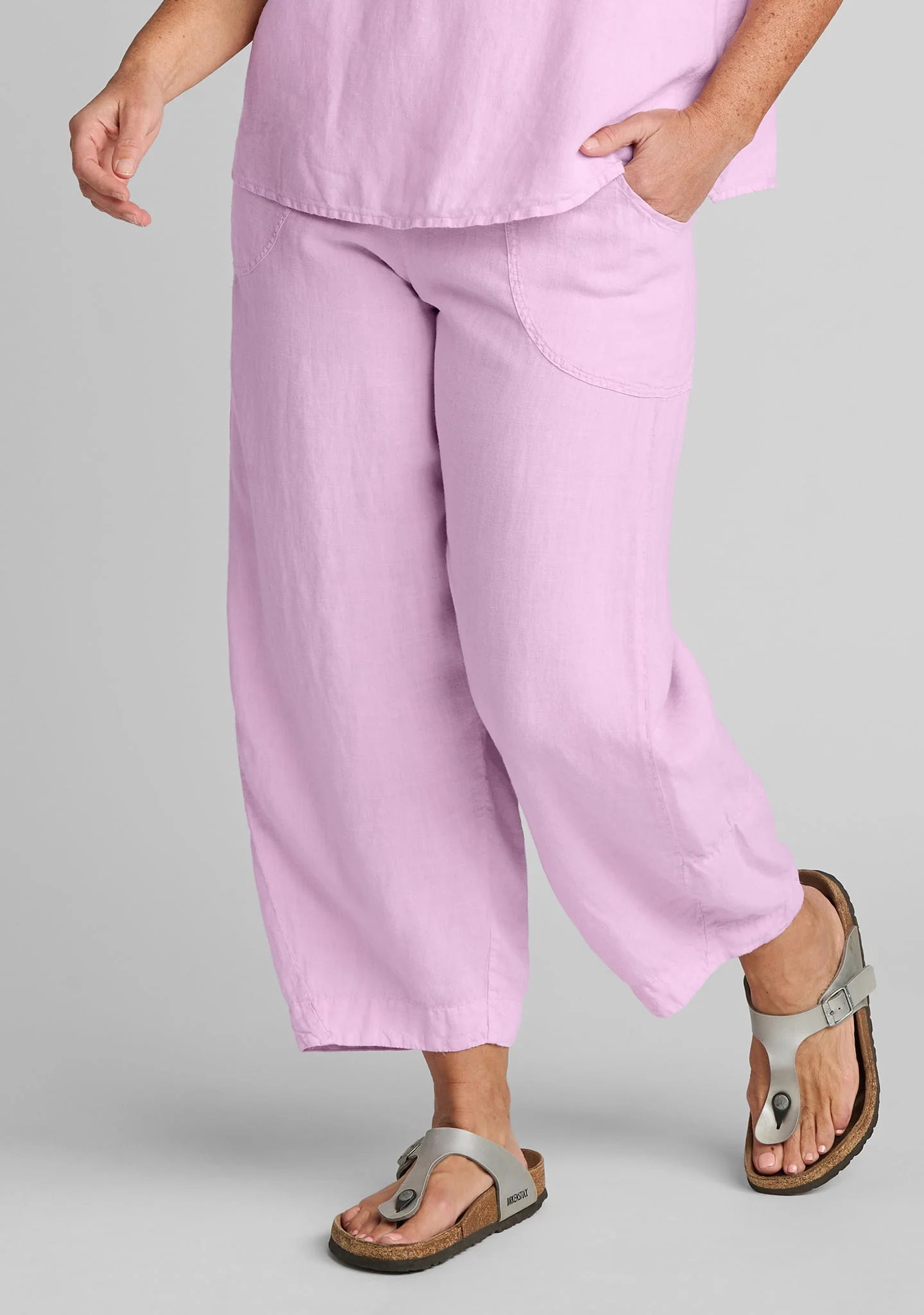 Seamly Pant - Barrel Leg Linen Pant - Image 5