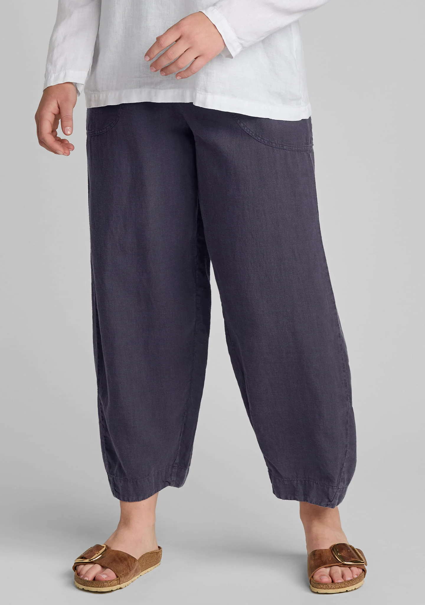 Seamly Pant - Barrel Leg Linen Pant - Image 7
