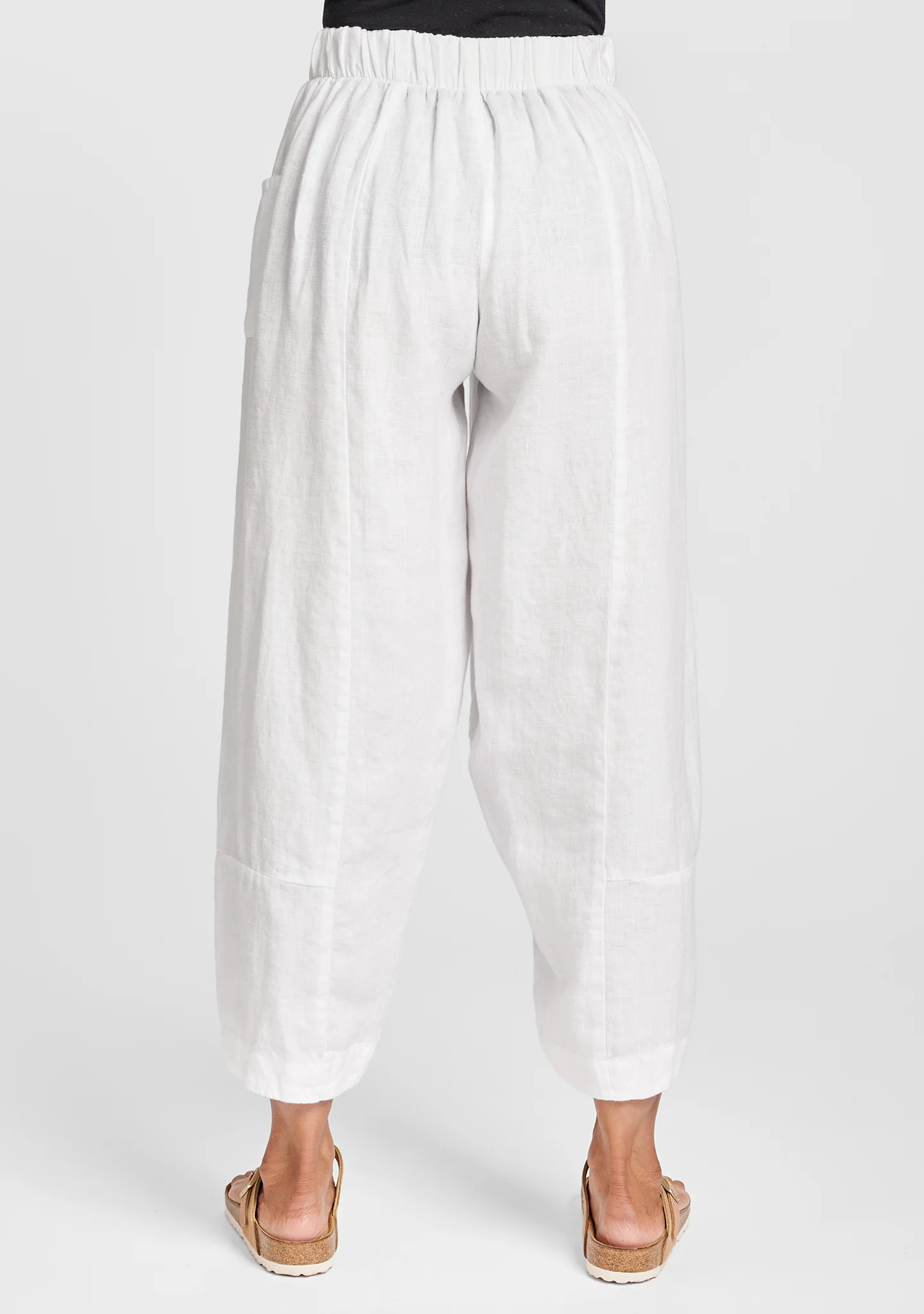 Seamly Pant - Barrel Leg Linen Pant - Image 9