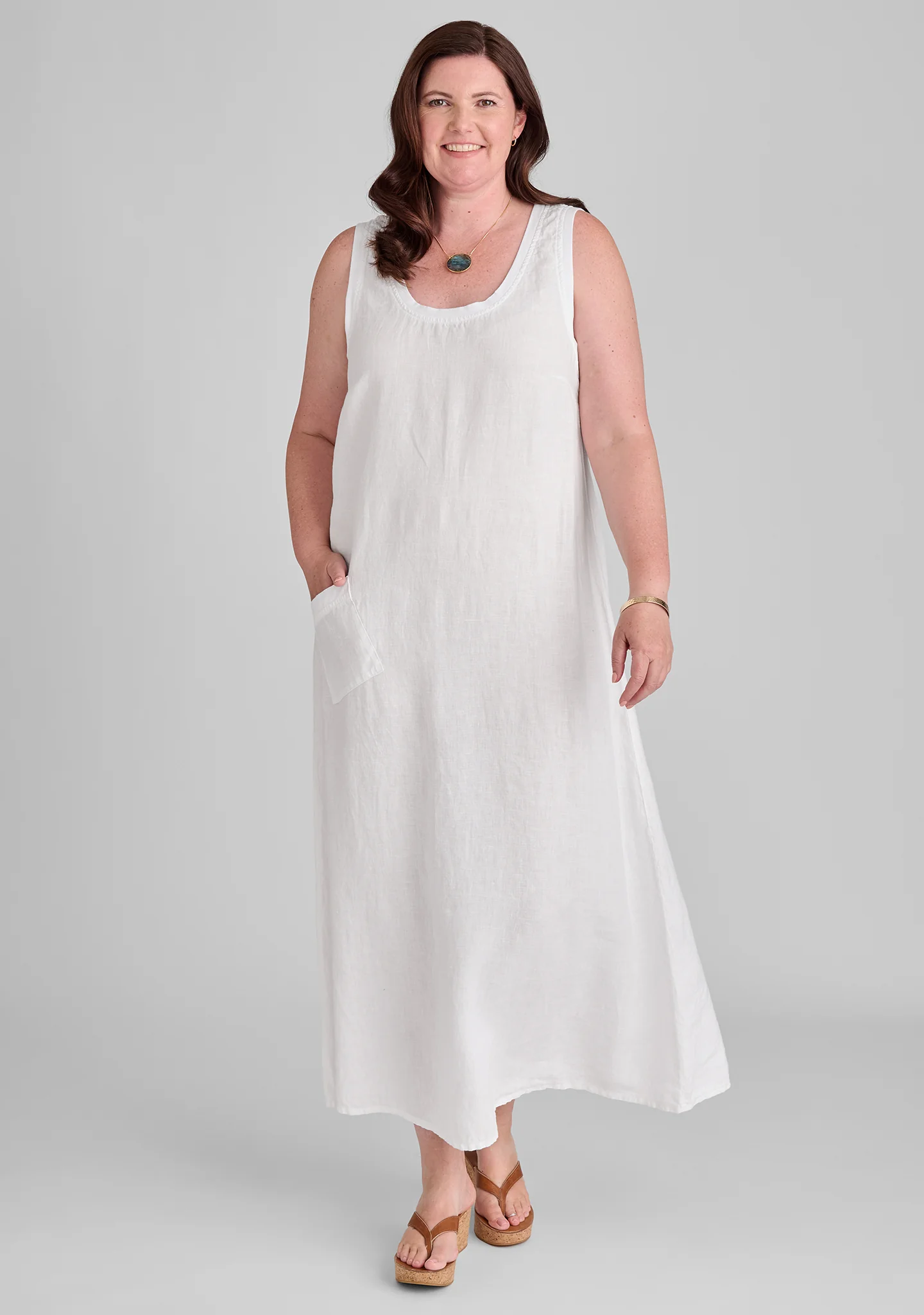 Serene Dress - Linen Maxi Dress - FINAL SALE - Image 5