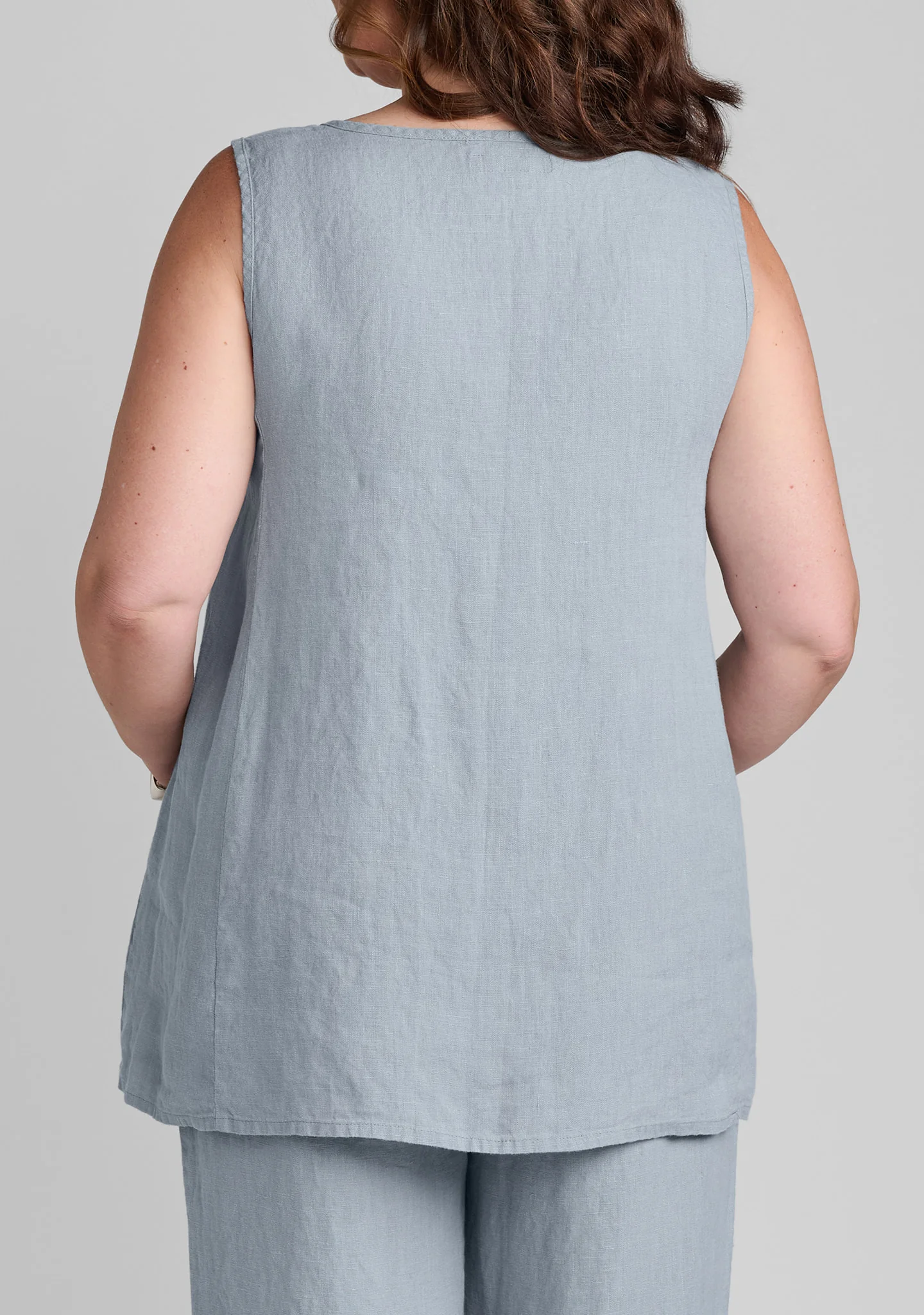 Side Pocket Tunic - Linen Tank Top - Image 6
