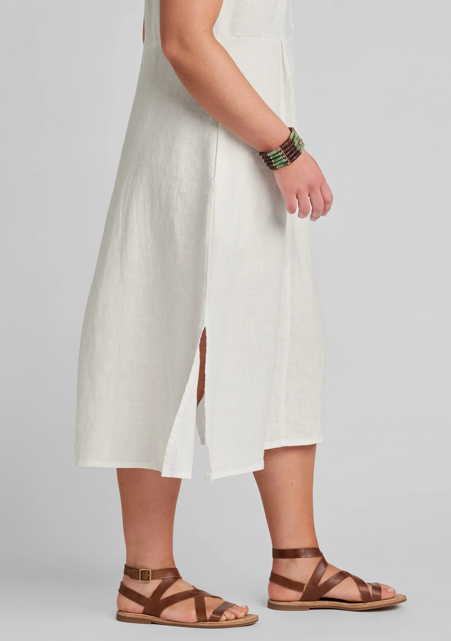 Sundress - Sleeveless Linen Dress - Image 6